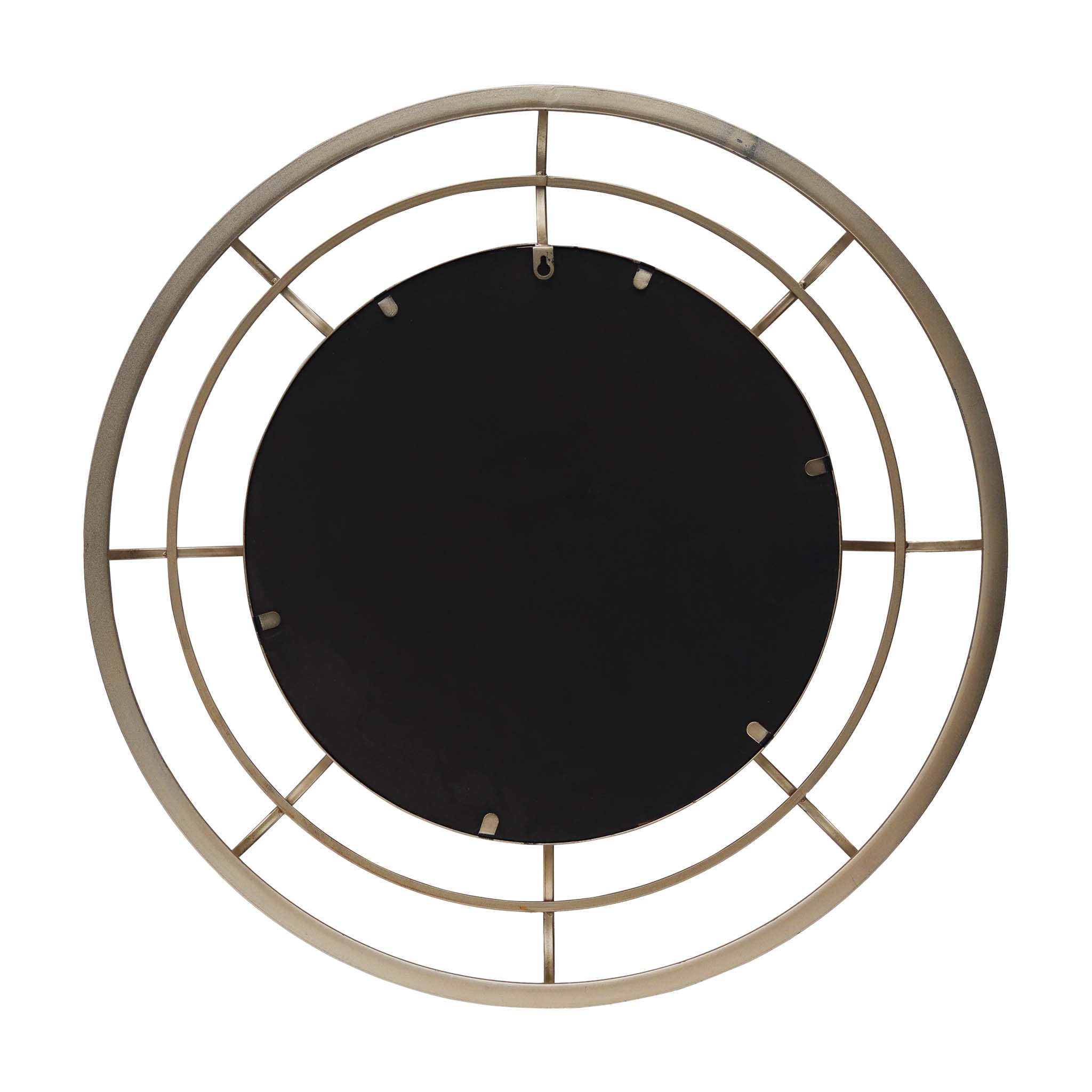  Paris Loft Antique Bronze Geometric Metal Round Wall Mirror - Bronze - Bonton