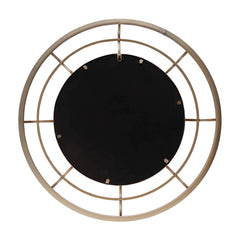 Antique Bronze Geometric Metal Round Wall Mirror