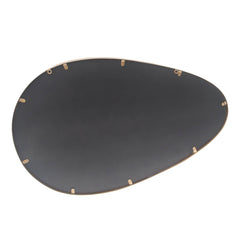 Decorative Droplep Shaped Gold Metal Framed Wall Mirror