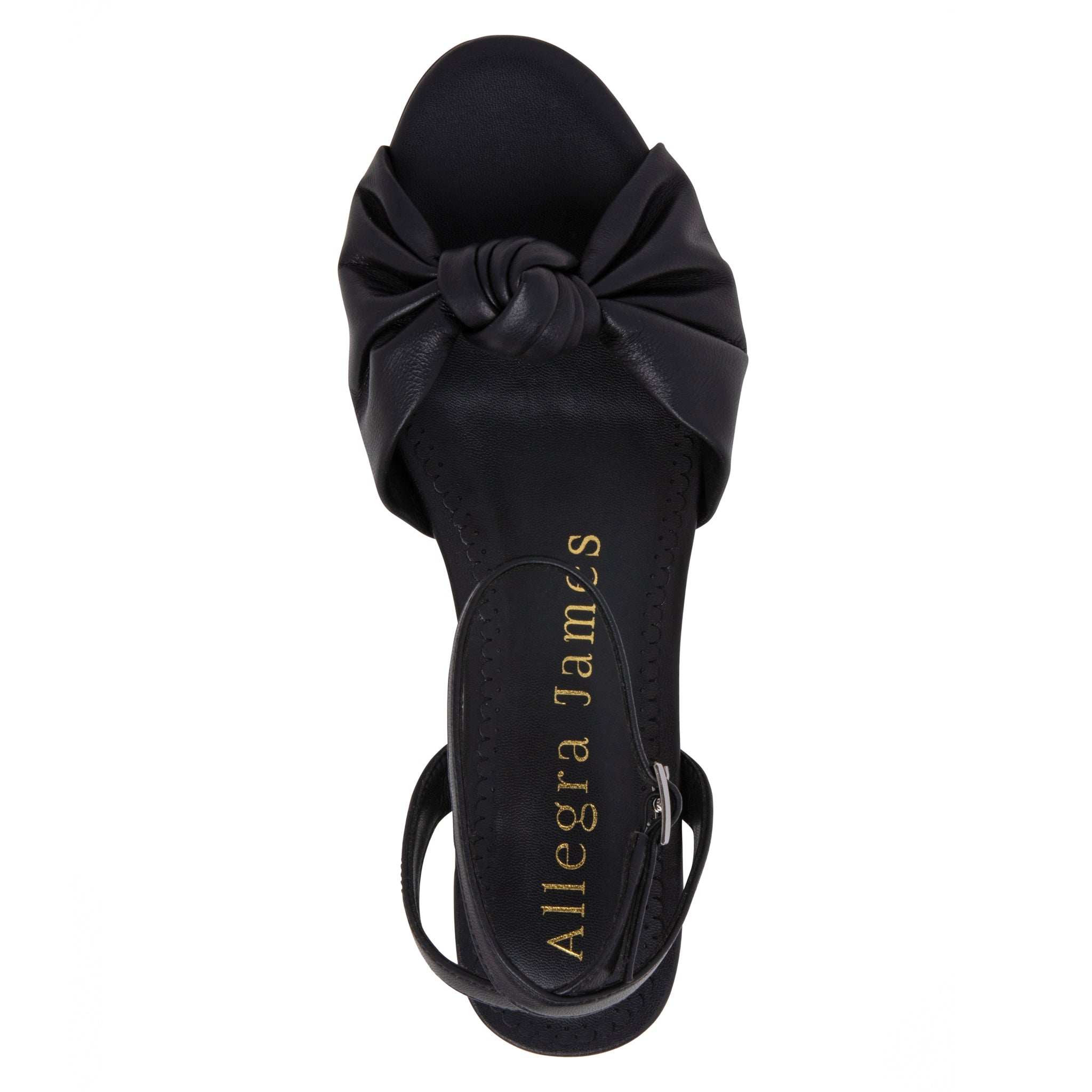  Allegra James Mina Flat Leather Sandal - 6 - Bonton