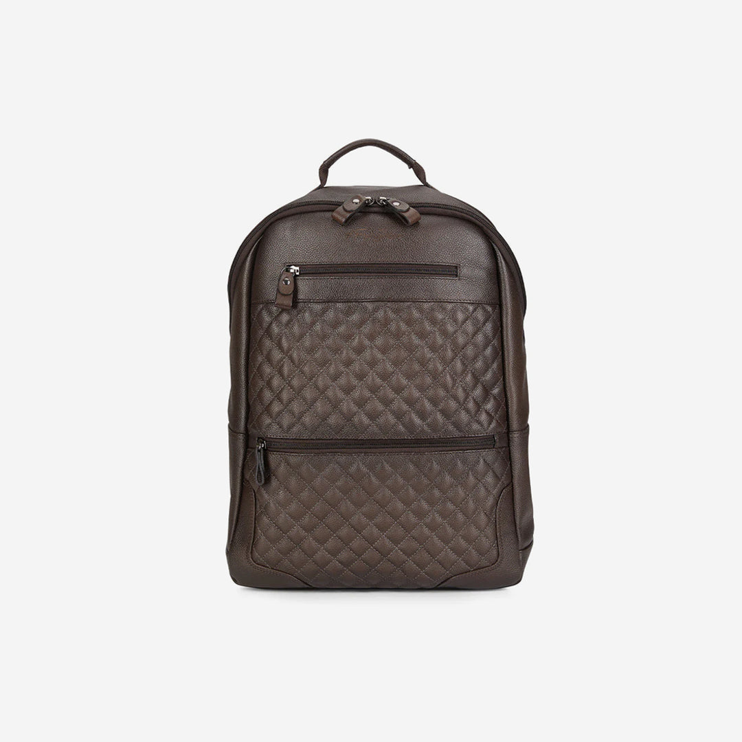  Gernie NYC 52's Luxury Quilted Garda Leather Backpack - Black - Bonton