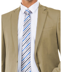 Solid Suit Separates Notch Collar Dinner Jacket Tan