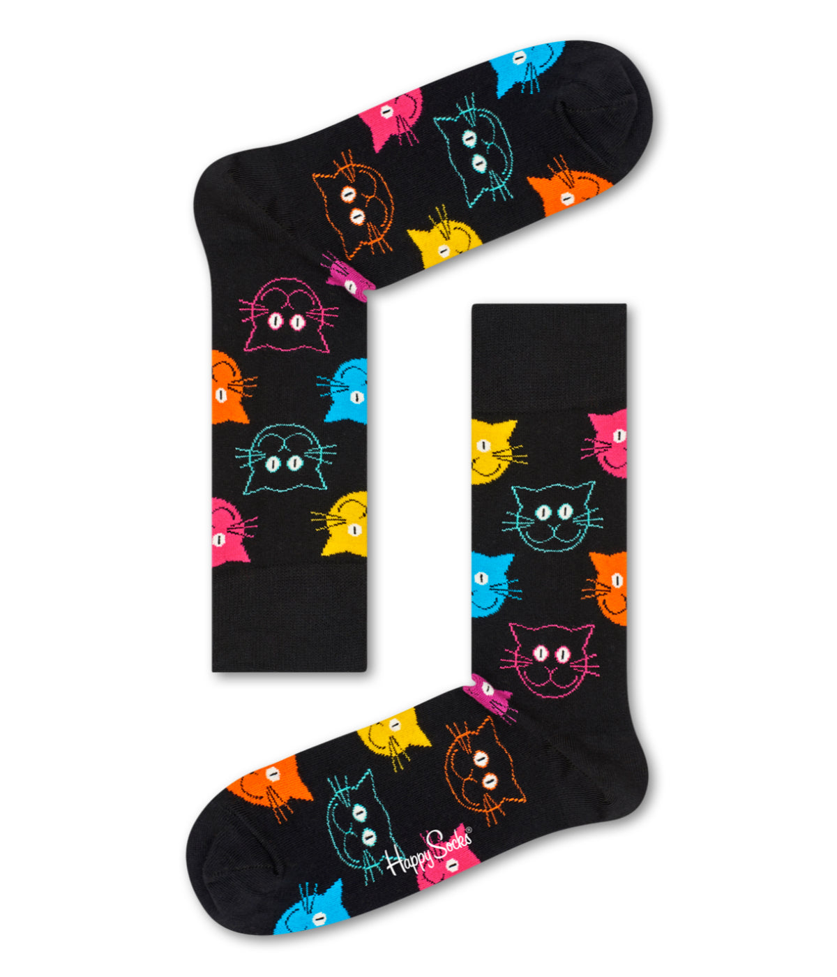  Happy Socks 2-Pack Classic Cat Socks Multi - Multi - Bonton