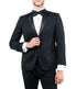  Solid Notch Lapel Tuxedo Jacket Black - Black - Bonton