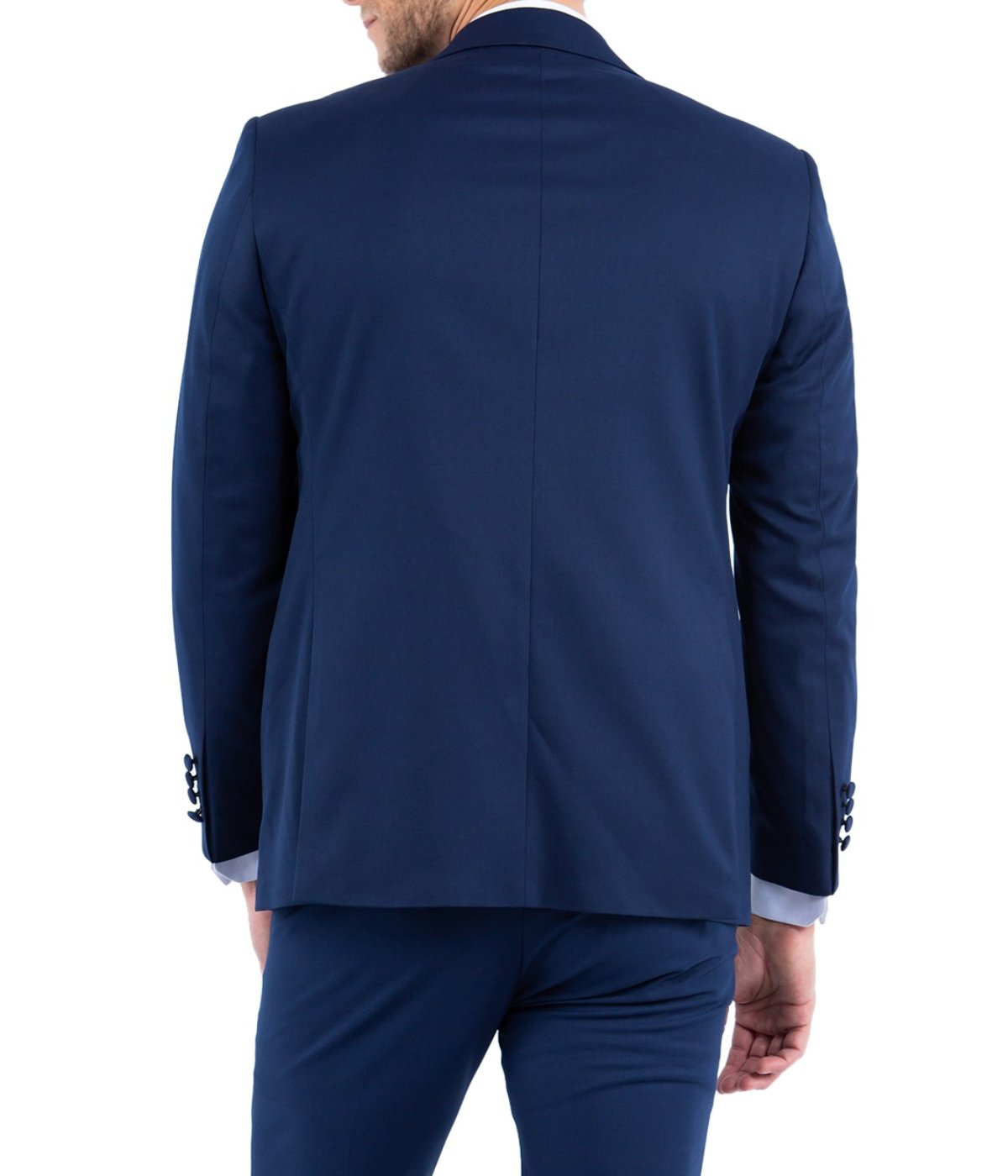  Solid Notch Lapel Tuxedo Jacket Navy - Navy - Bonton