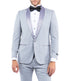  Tuxedo Separates Shawl Collar Tuxedo Jacket Light Grey - Light Grey - Bonton