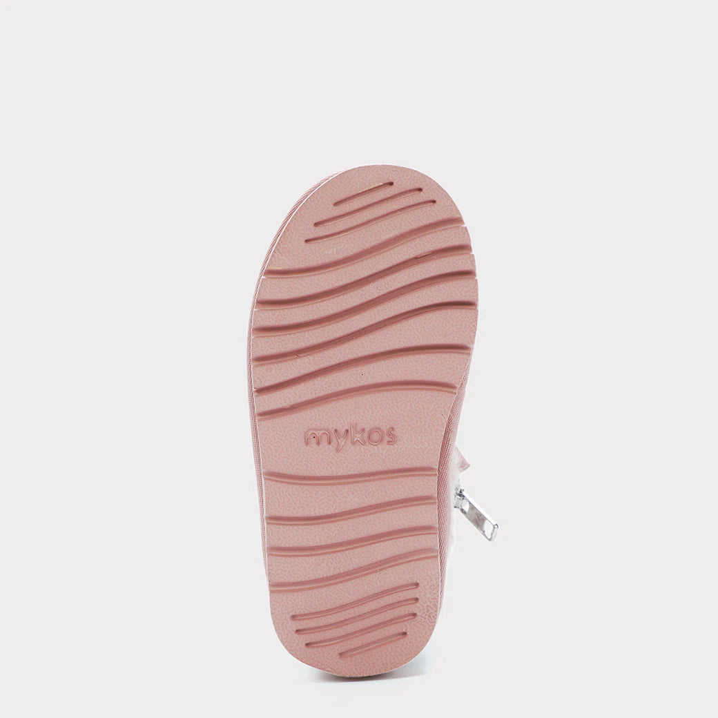  Mykos Kora Toddler Zip-Up Boot - Light Pink Wool - Bonton