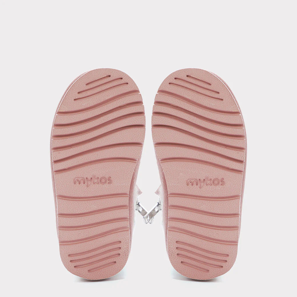  Mykos Kora Toddler Zip-Up Boot - Light Pink Wool - Bonton