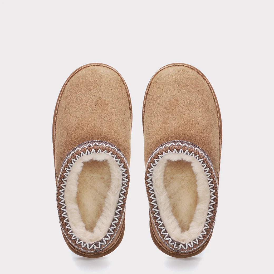  Mykos Jules Youth Slip-on Clog Slipper - Sand Wool - Bonton