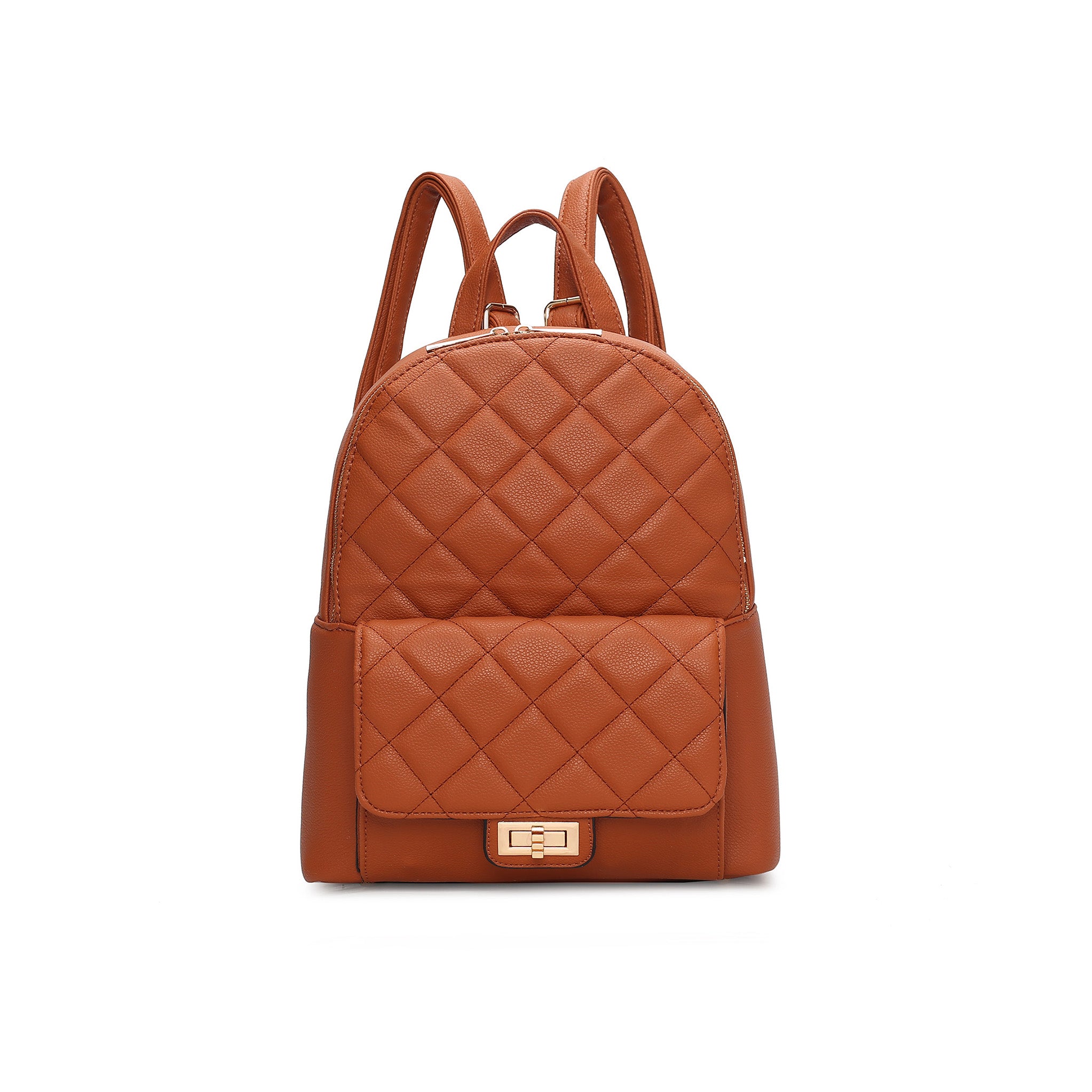  MKF Collection Dimitria Quilted Backpack - Taupe - Bonton