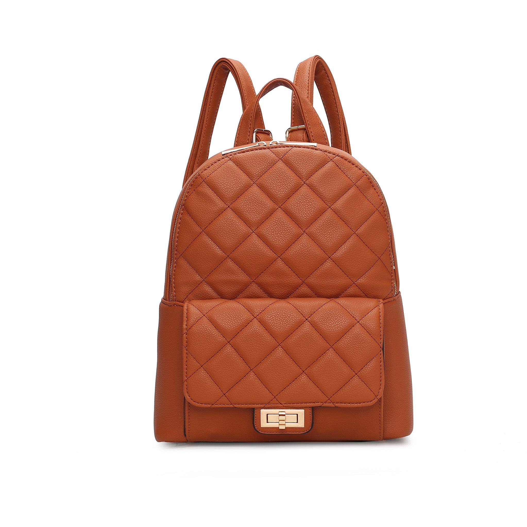  MKF Collection Dimitria Quilted Backpack - Taupe - Bonton