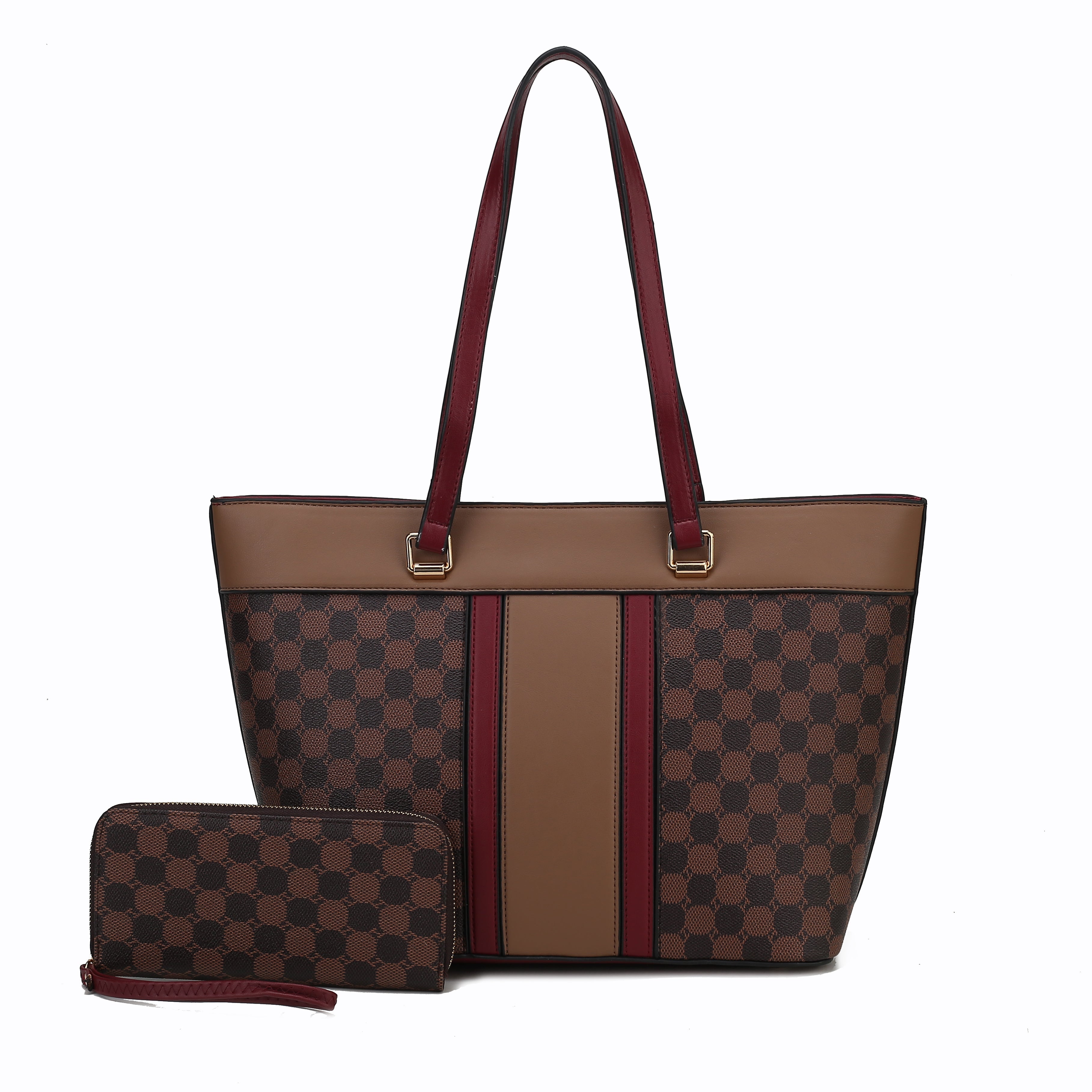  MKF Collection Fabiola Tote Bag With Wallet Set - Black - Bonton