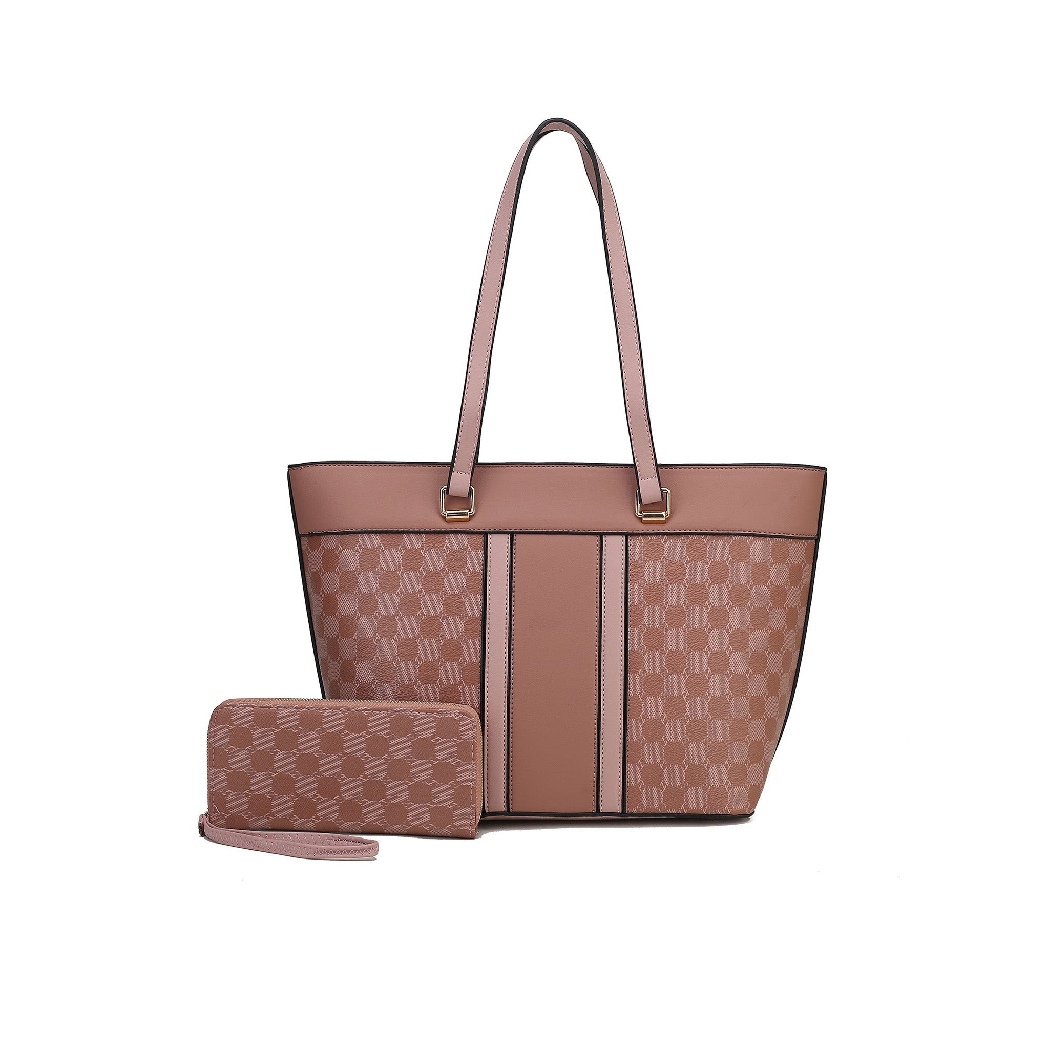  MKF Collection Fabiola Tote Bag With Wallet Set - Black - Bonton