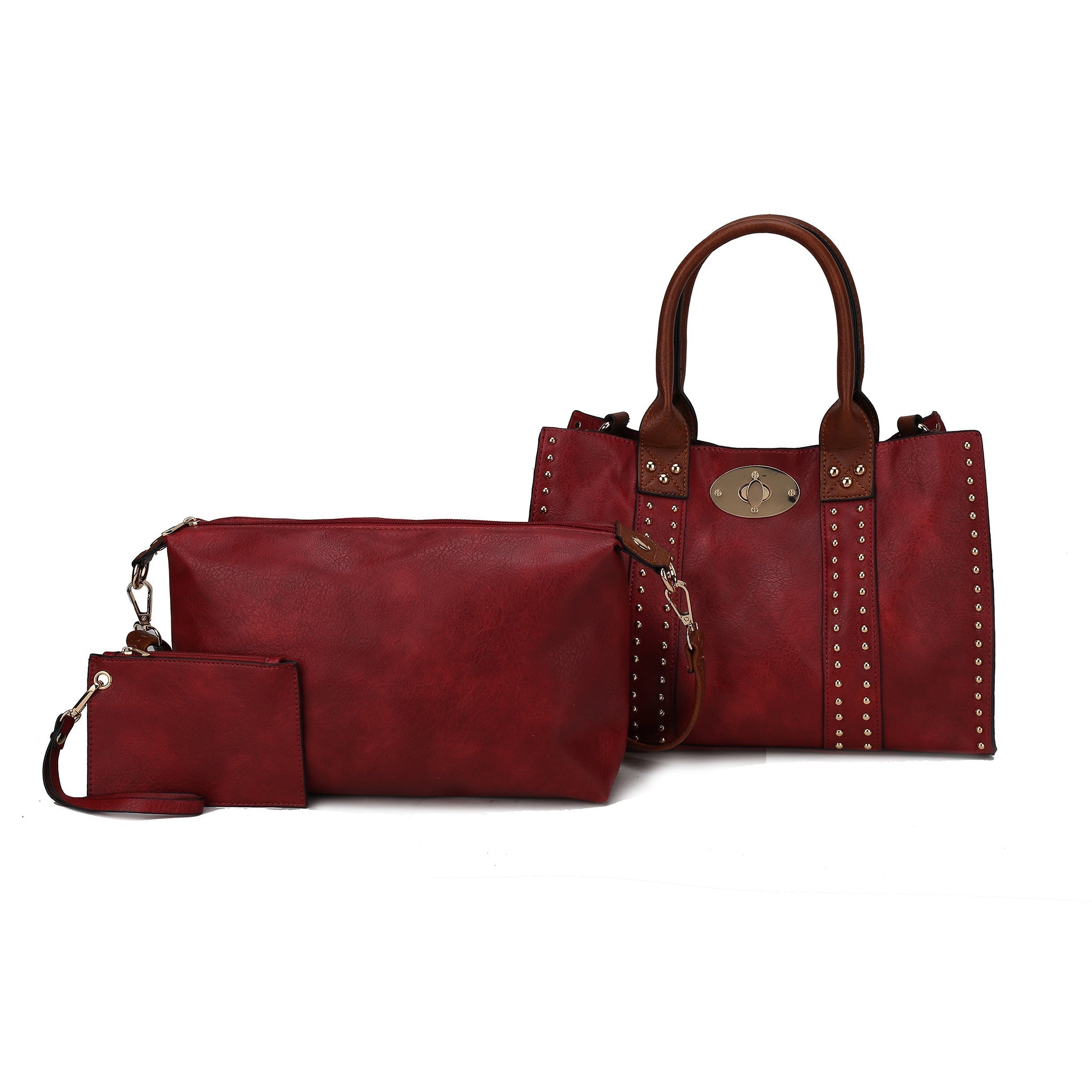  MKF Collection Elissa Shoulder Bag and Set - Fuchsia - Bonton