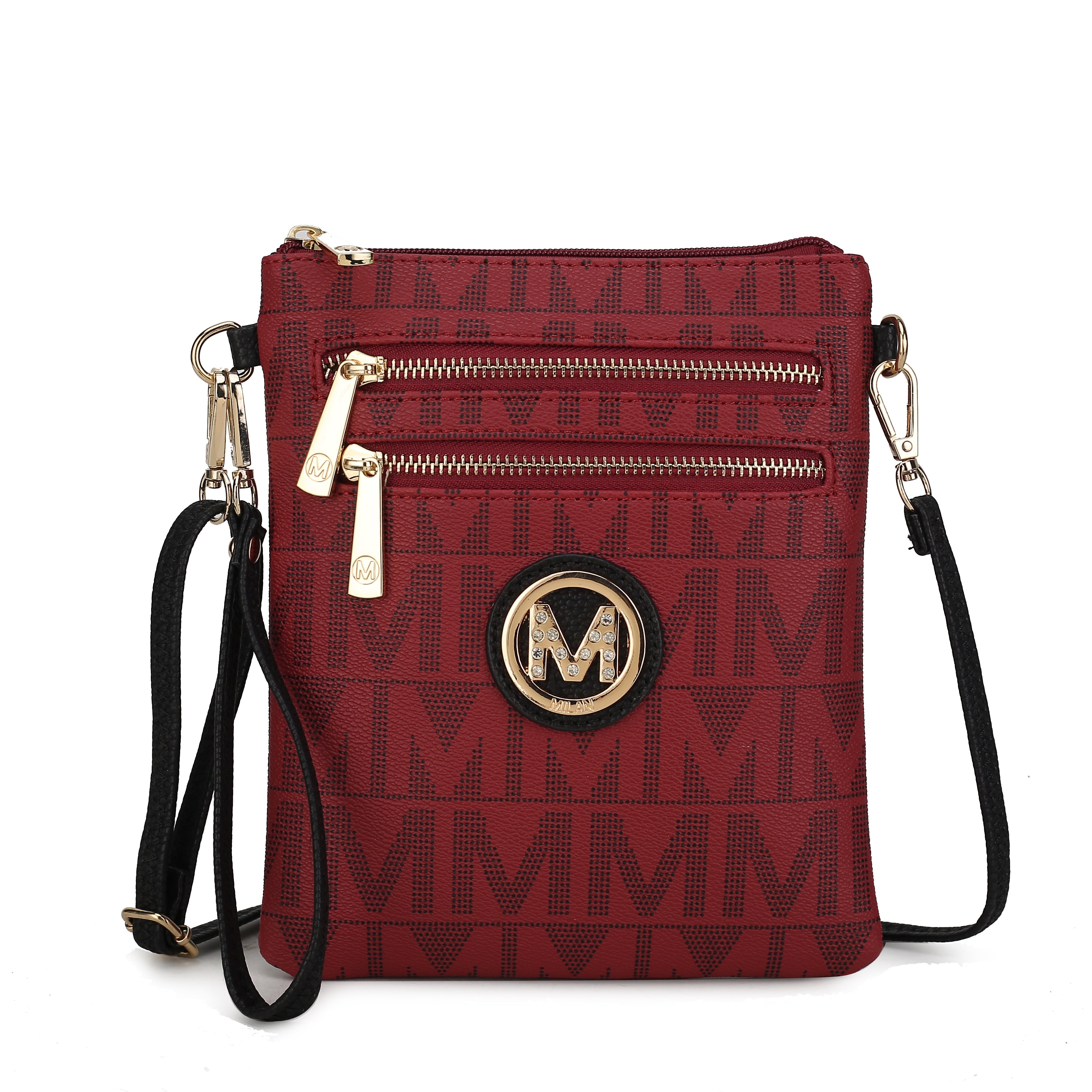  MKF Collection Charley  Signature Convertible Crossbody Bag - Red - Bonton