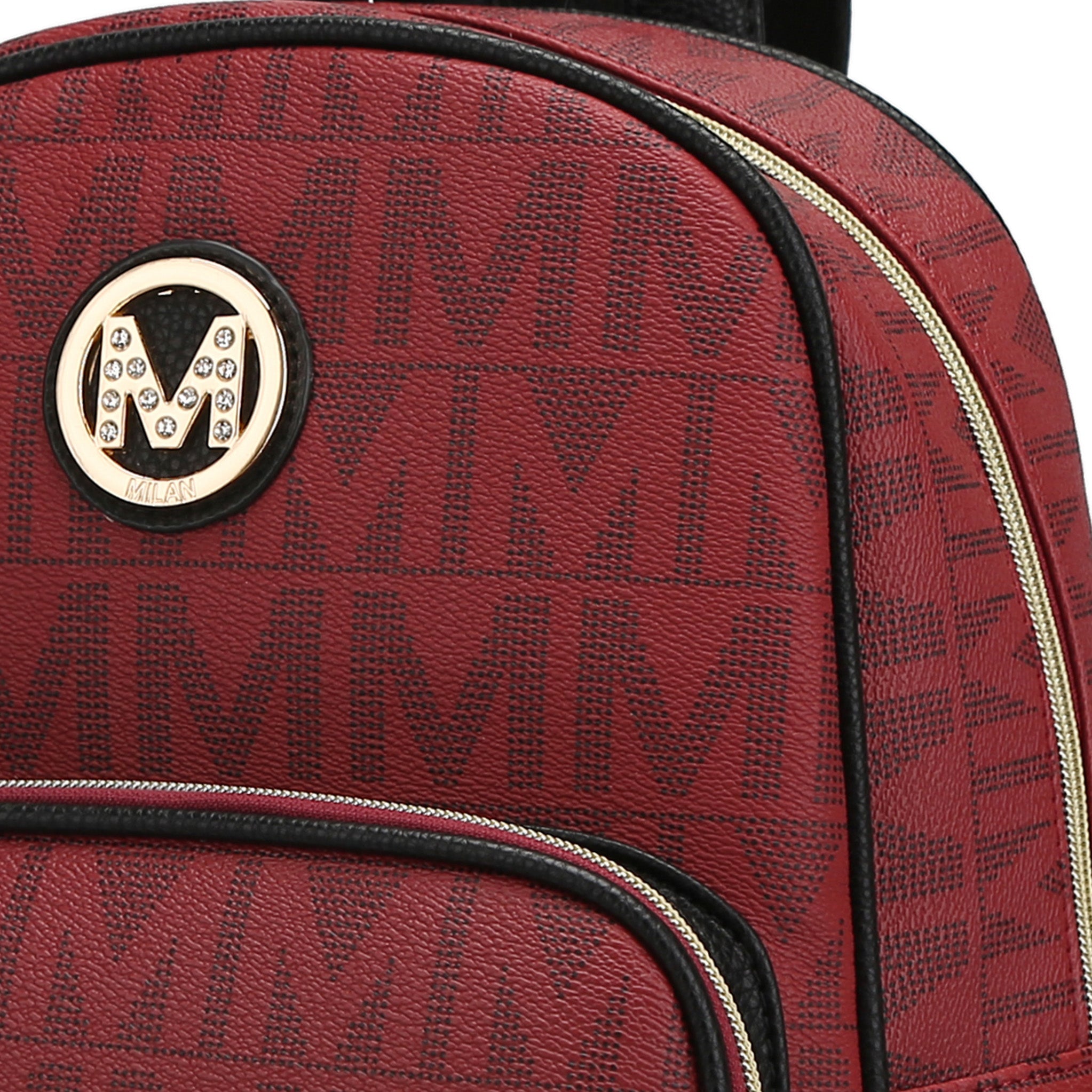  MKF Collection Fanny Signature Backpack - Burgundy - Bonton
