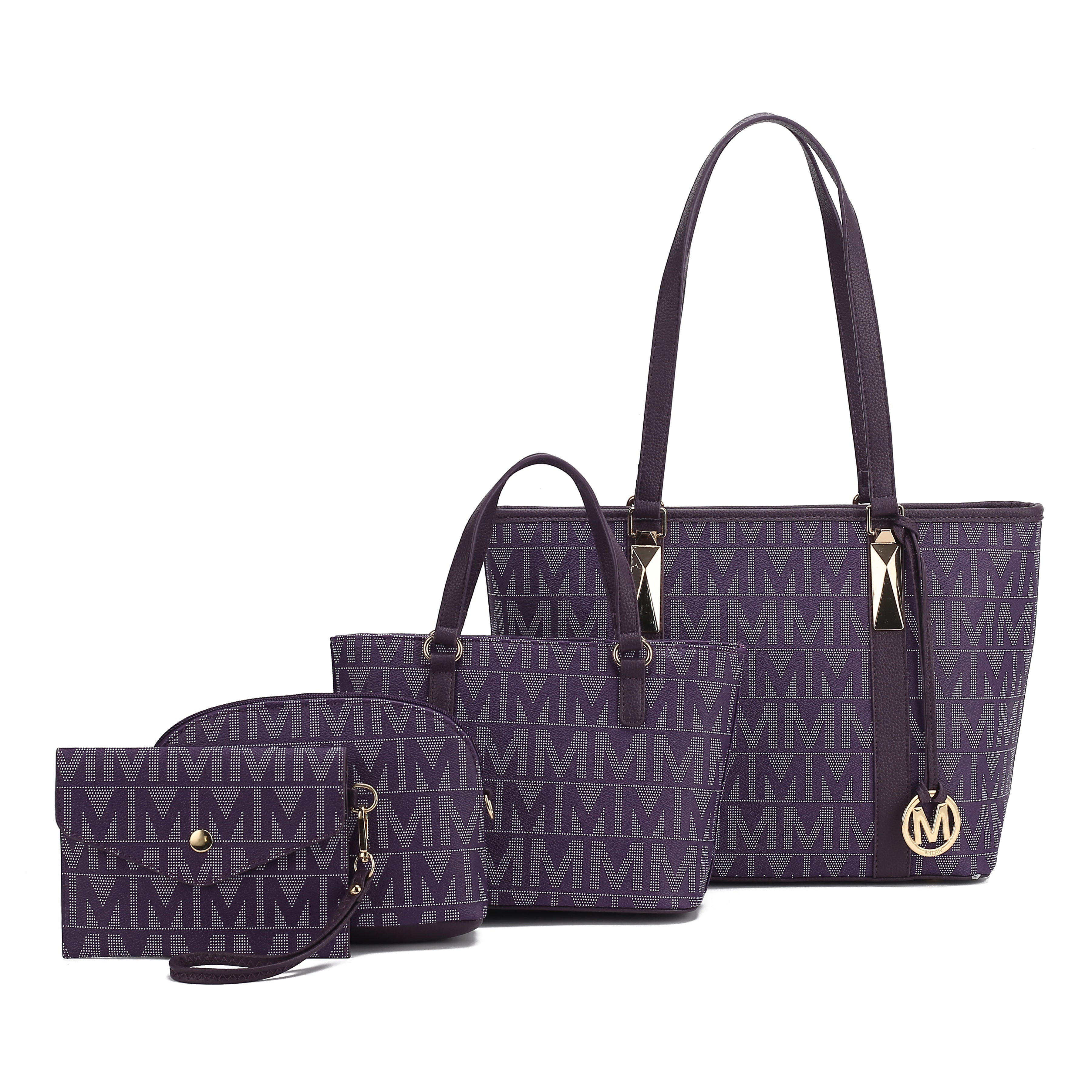  MKF Collection Marimar Signature Tote Bag and Set - Beige - Bonton