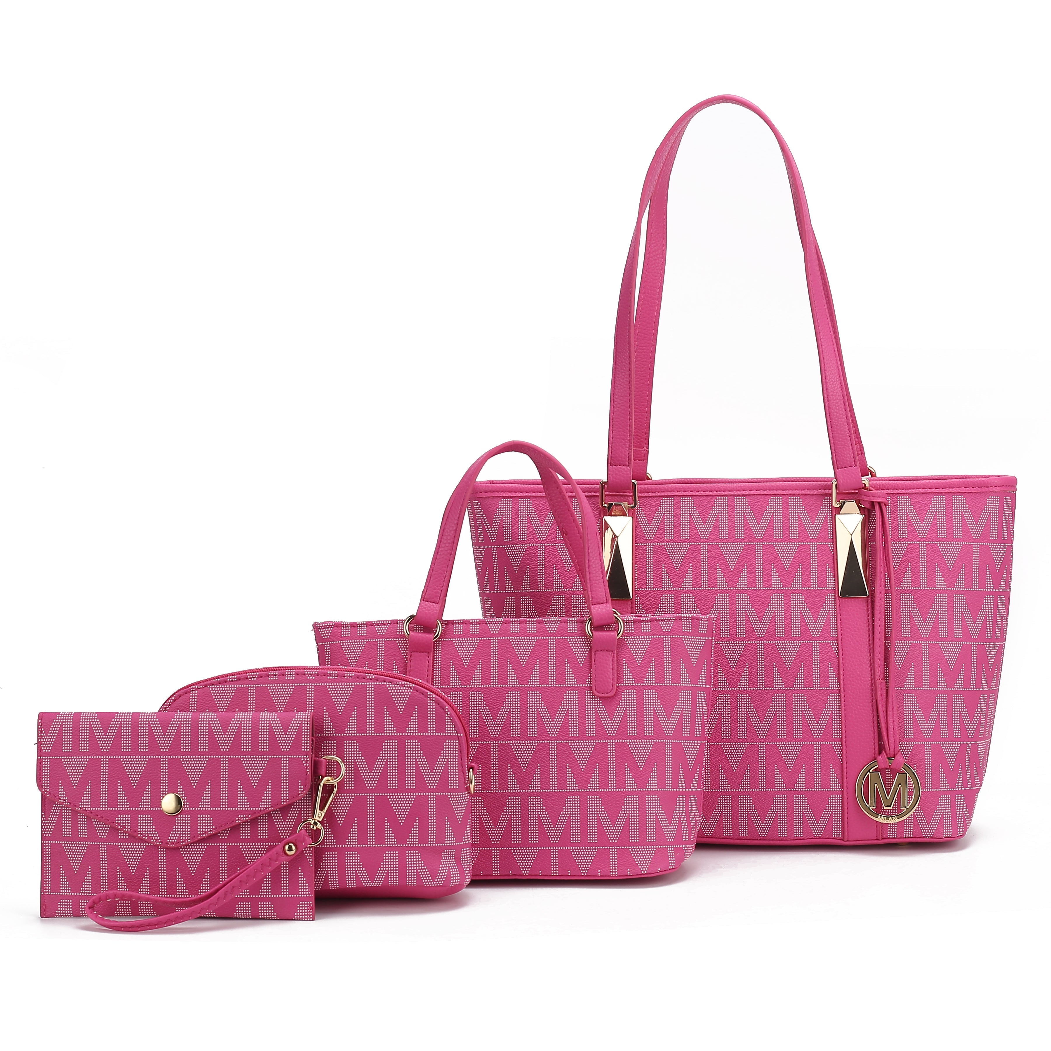  MKF Collection Marimar Signature Tote Bag and Set - Beige - Bonton