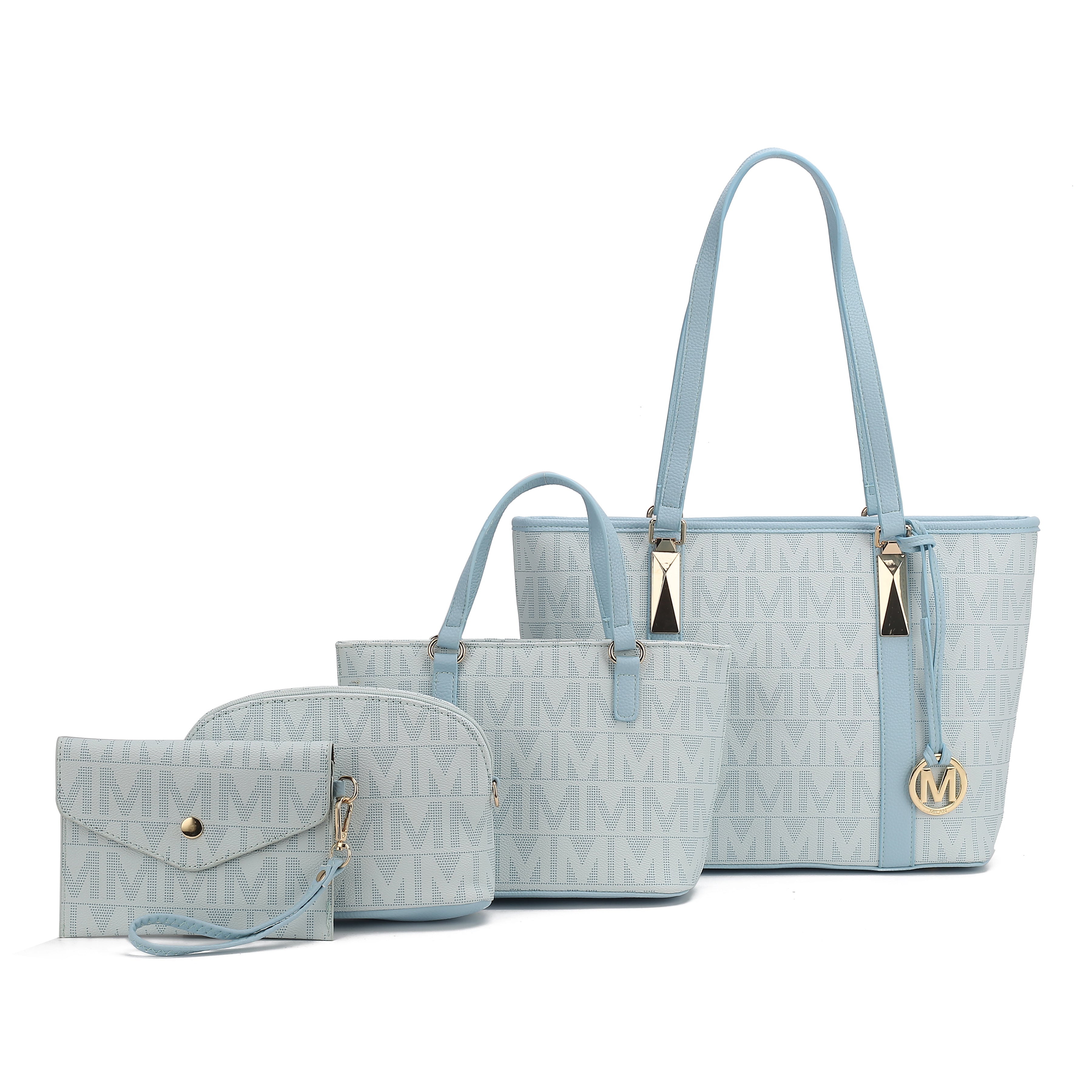  MKF Collection Marimar Signature Tote Bag and Set - Beige - Bonton
