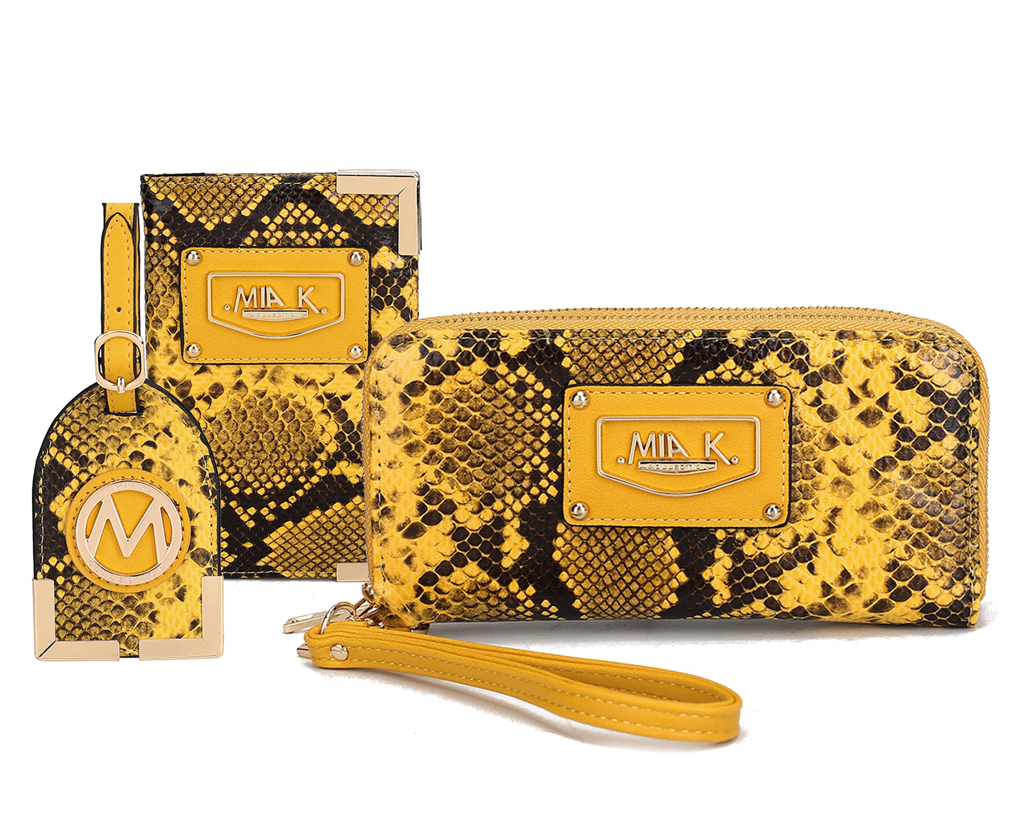  MKF Collection Darla Wallet and Travel Set - Snake Beige - Bonton