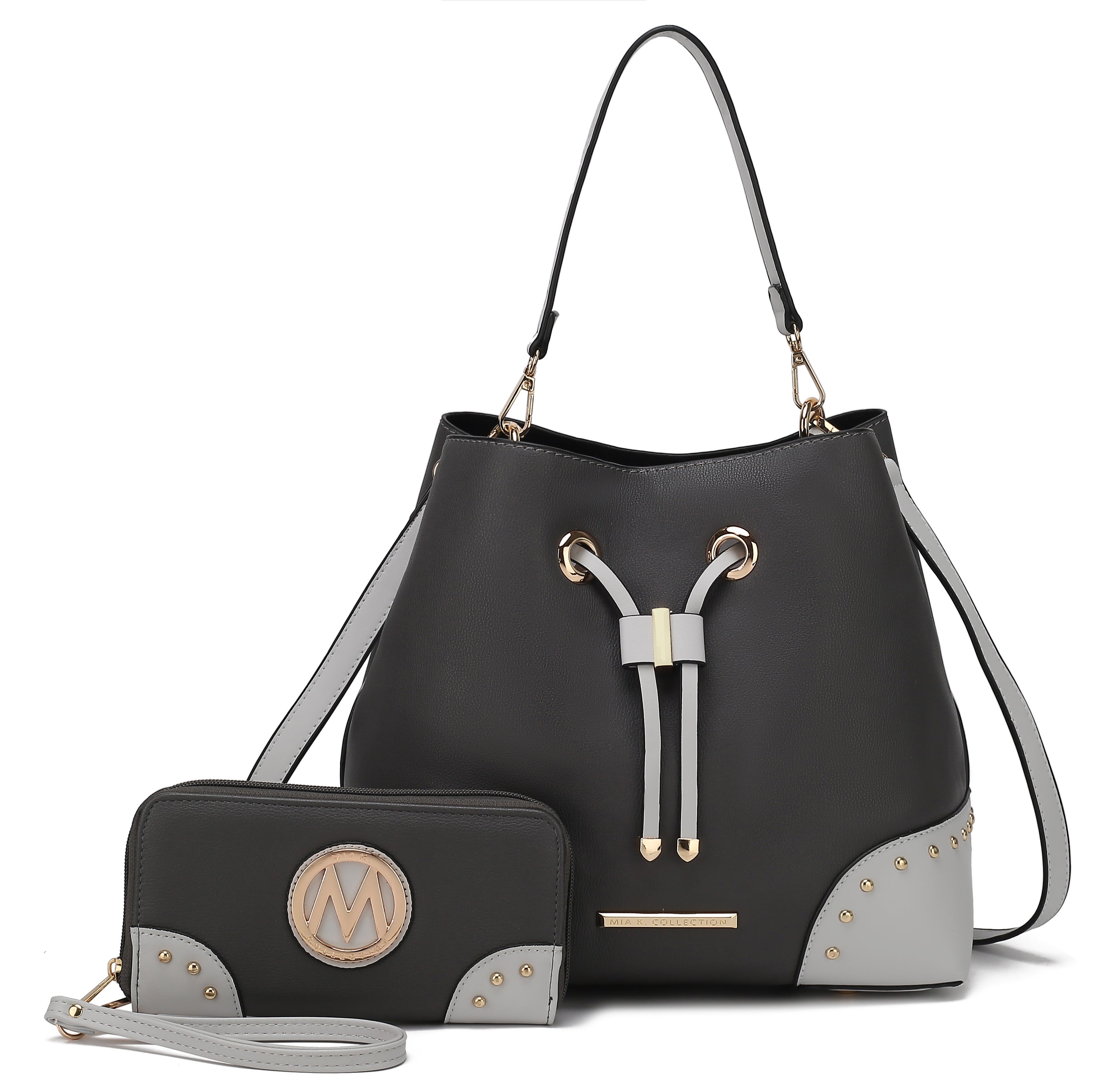  MKF Collection Bella Bucket Bag and Wallet Set - Beige - Bonton