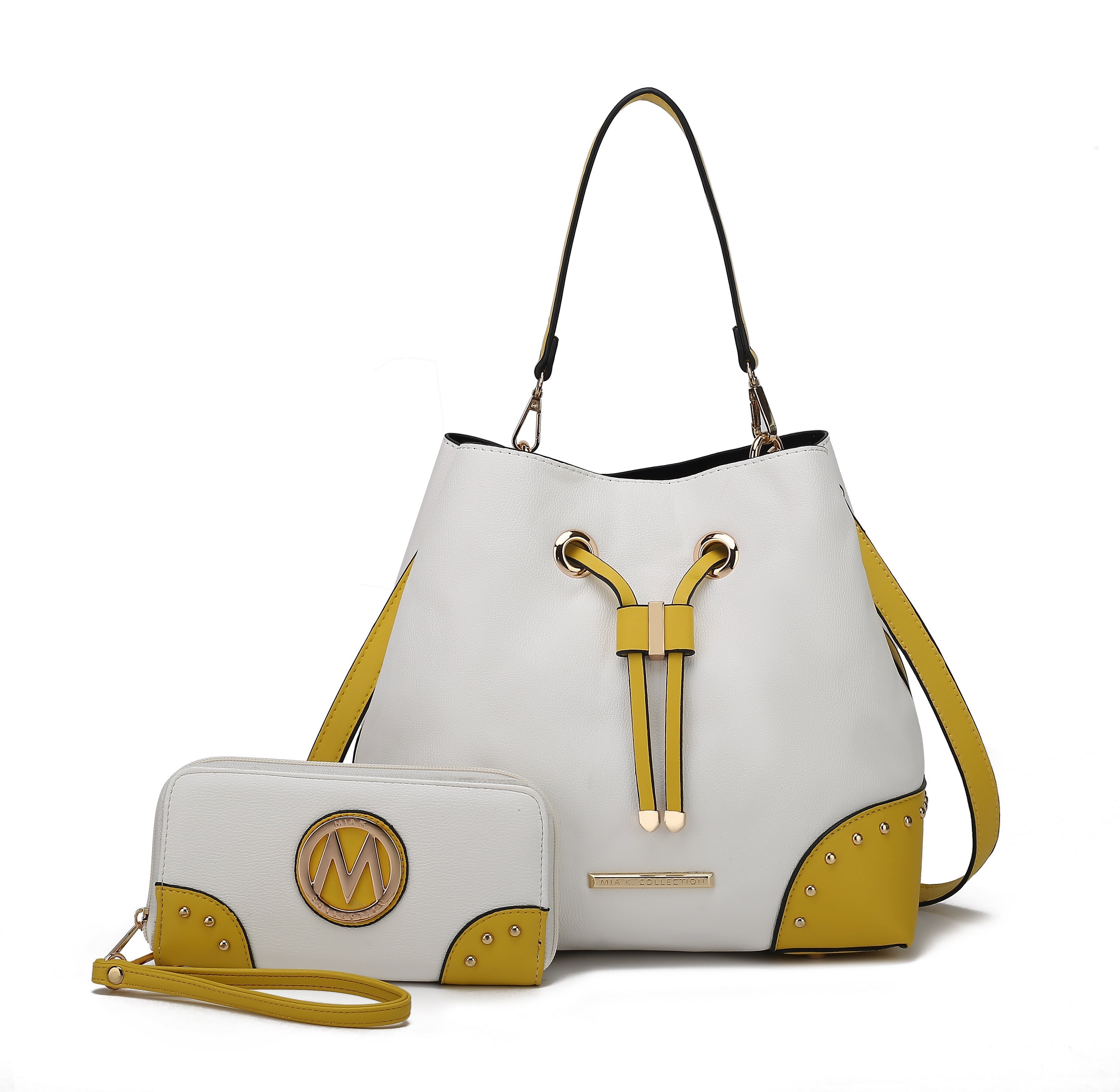  MKF Collection Bella Bucket Bag and Wallet Set - Beige - Bonton