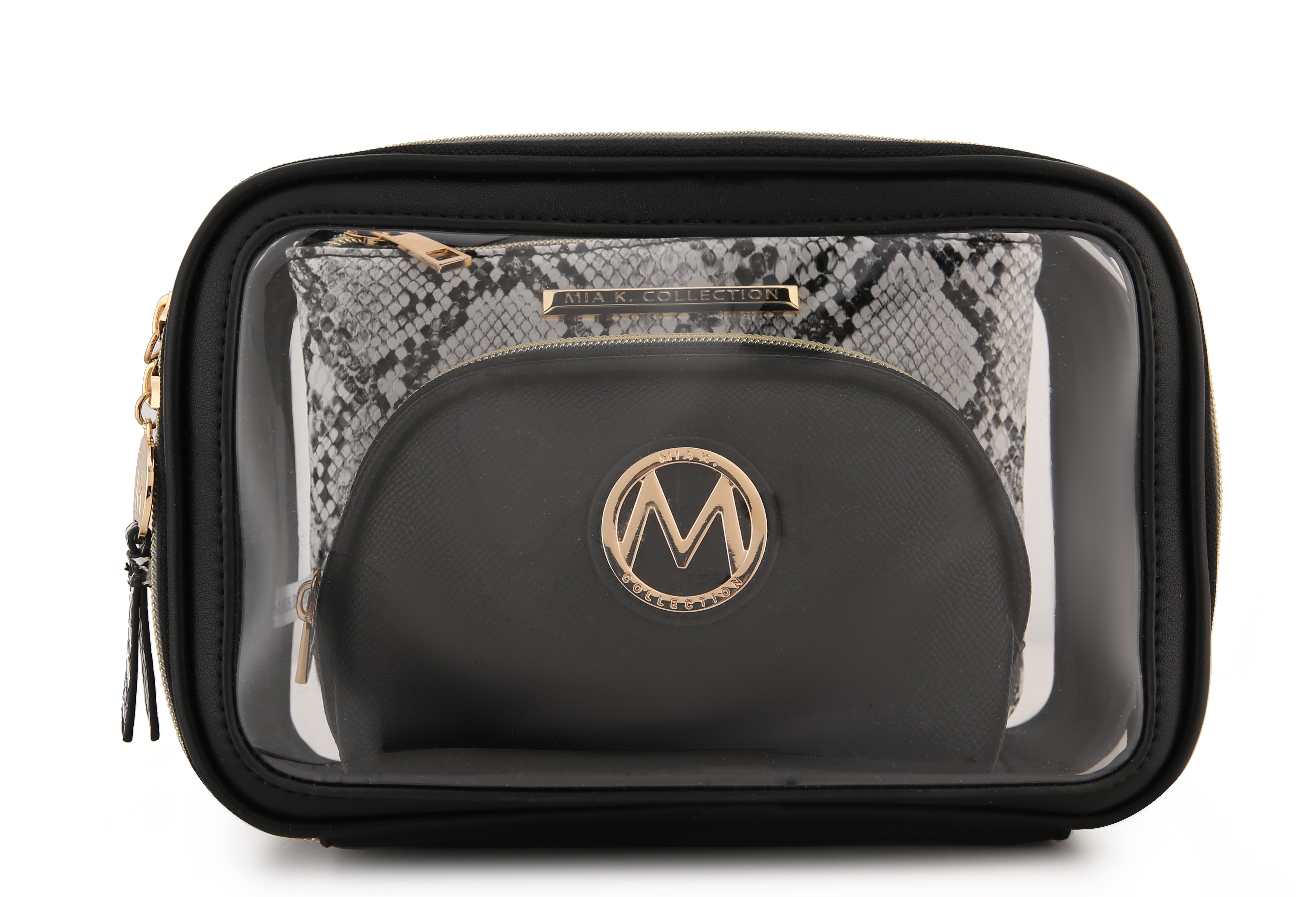  MKF Collection Laura Cosmetic Case and Set - Black - Bonton