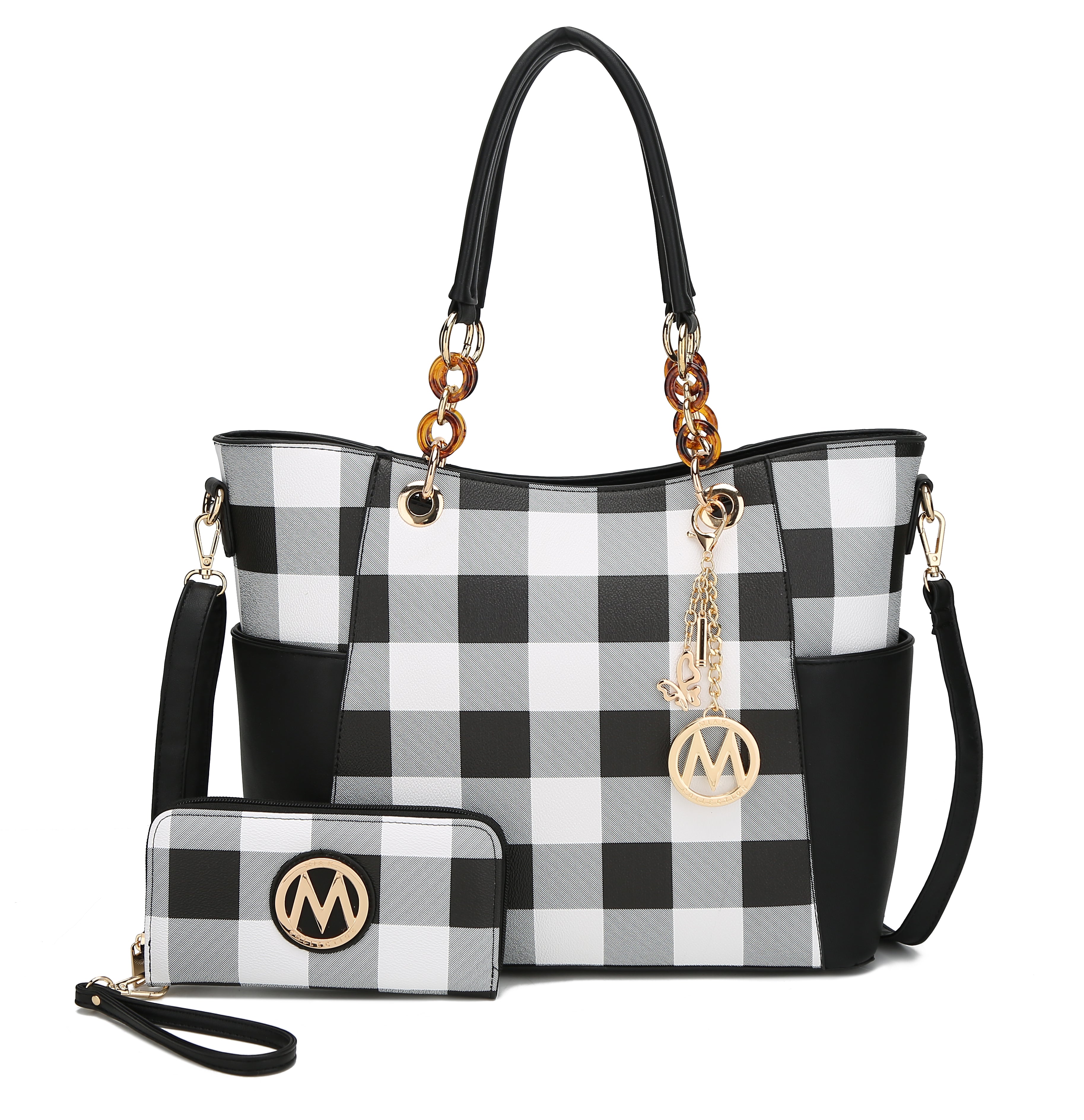  MKF Collection Bonita Tote Bag and Wallet Set - Black - Bonton