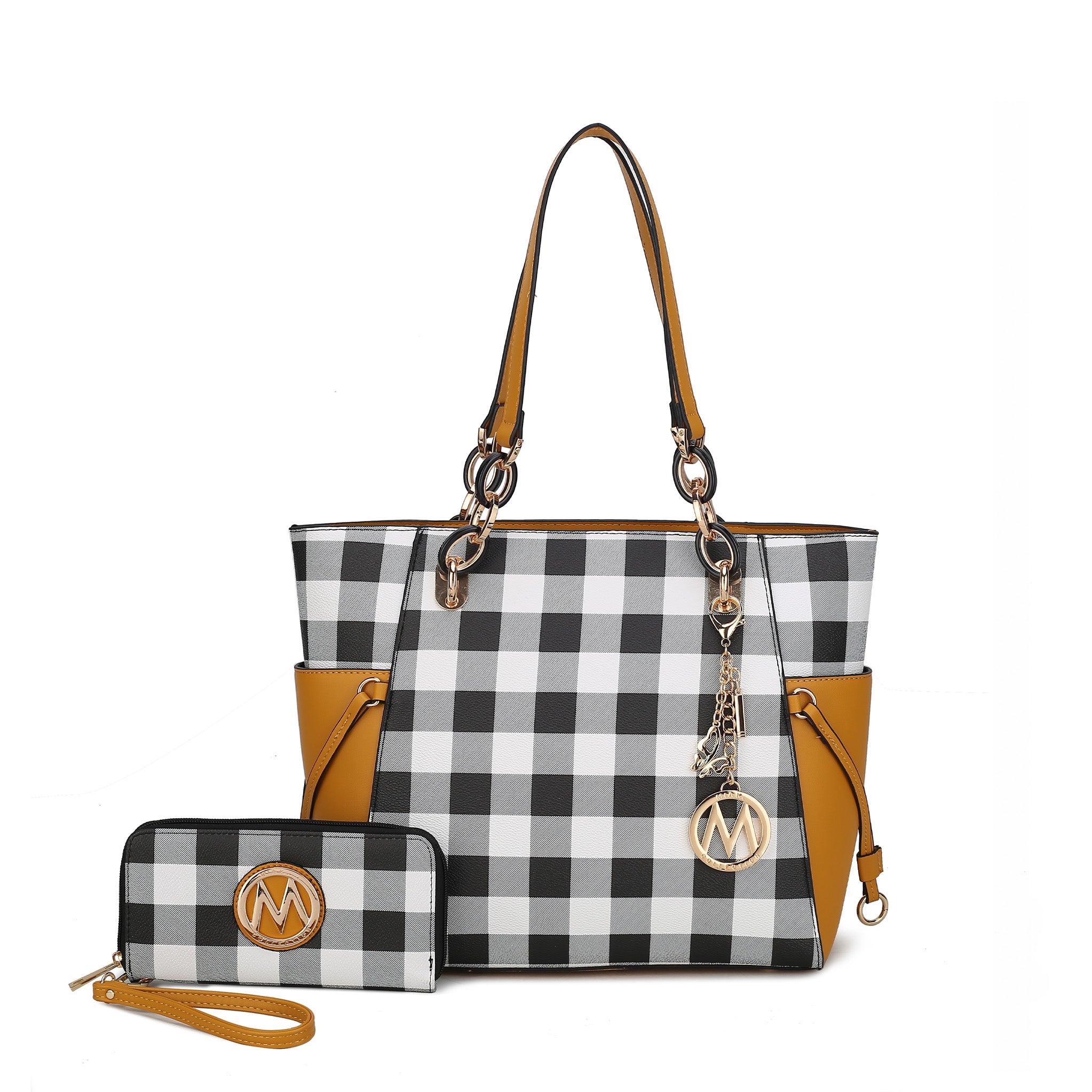  MKF Collection Yale Tote Bag and Wallet Set - Black - Bonton