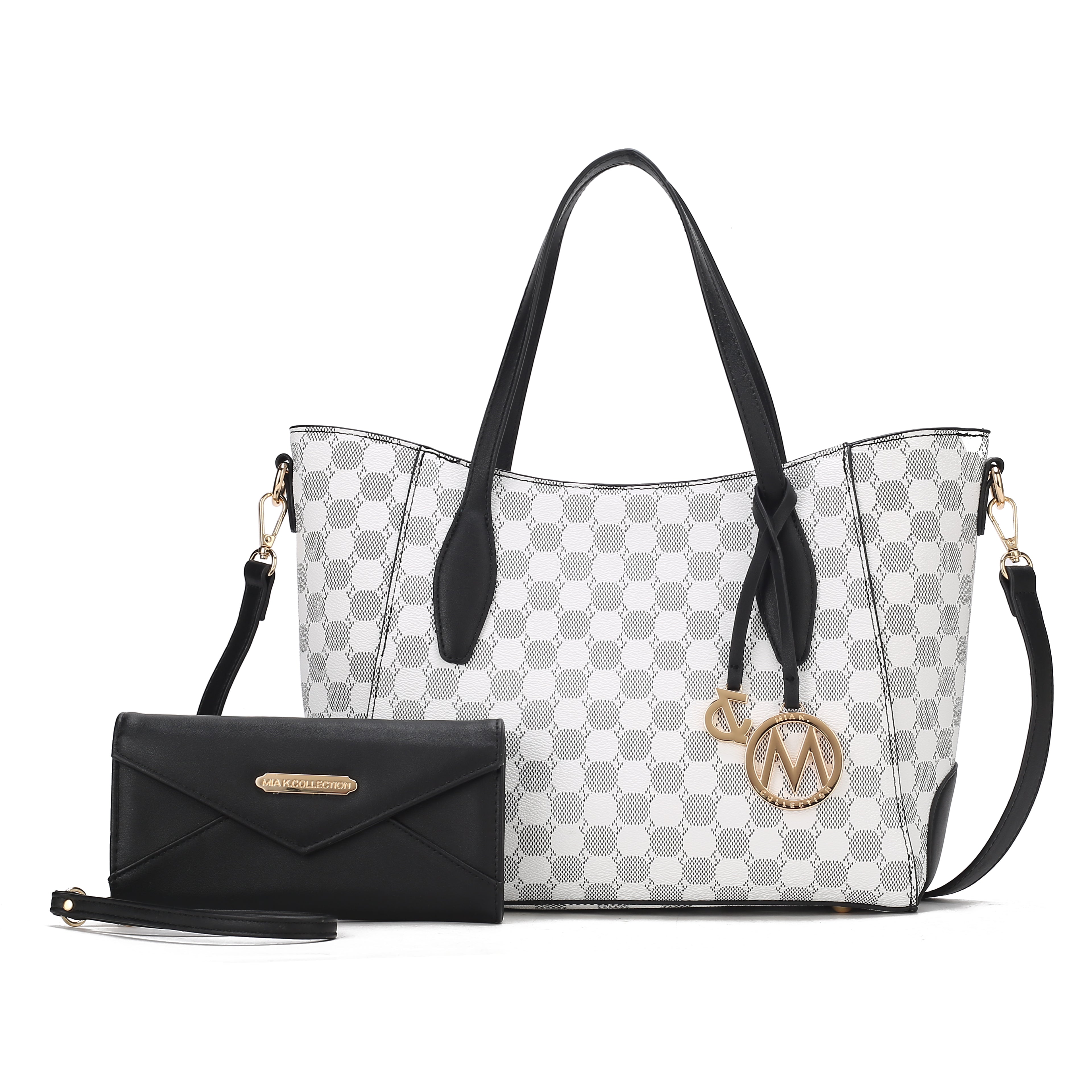  MKF Collection Gianna Tote Bag and Wallet Set - Black - Bonton