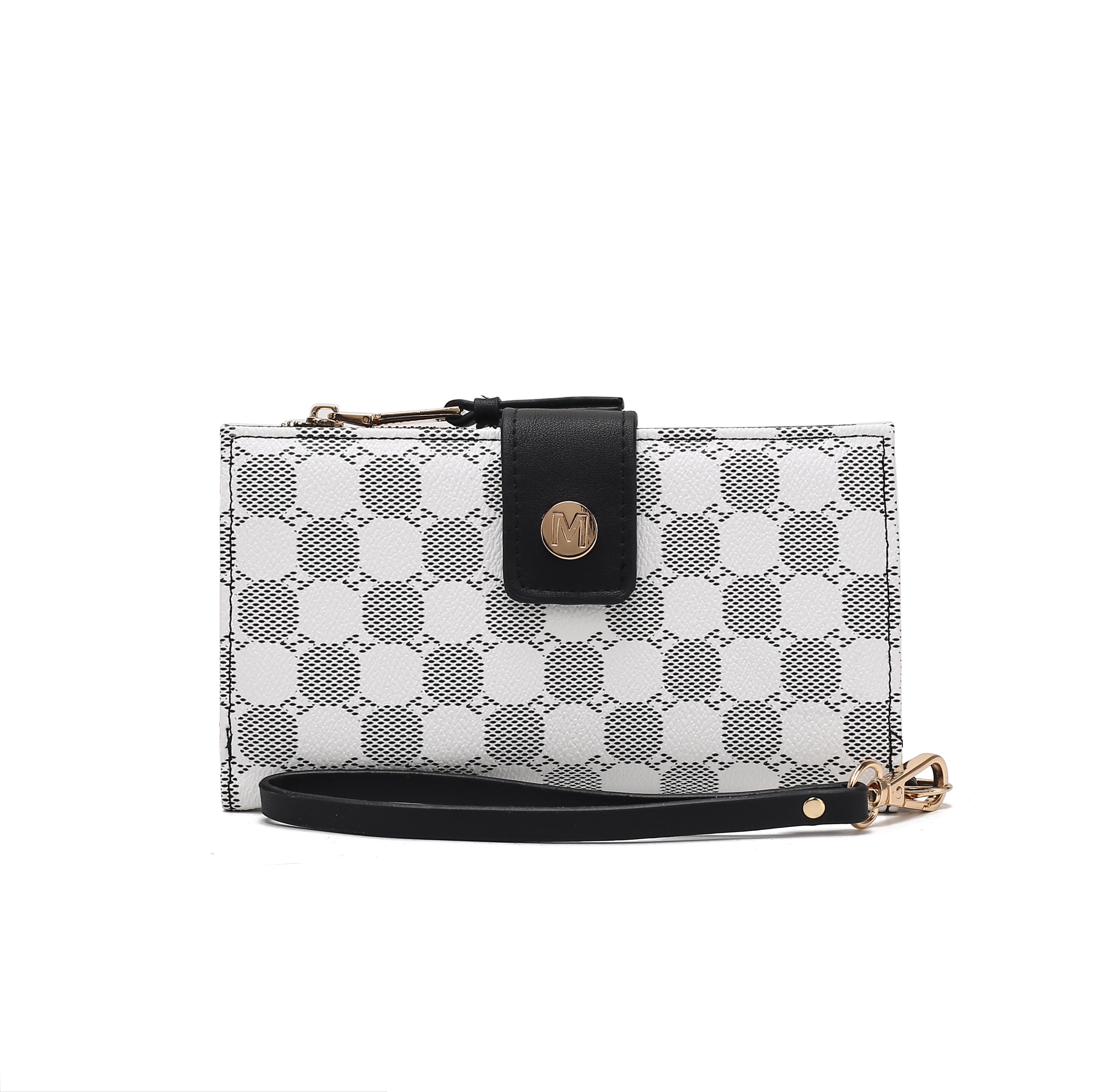  MKF Collection Solene Monogram Wristlet - Black - Bonton