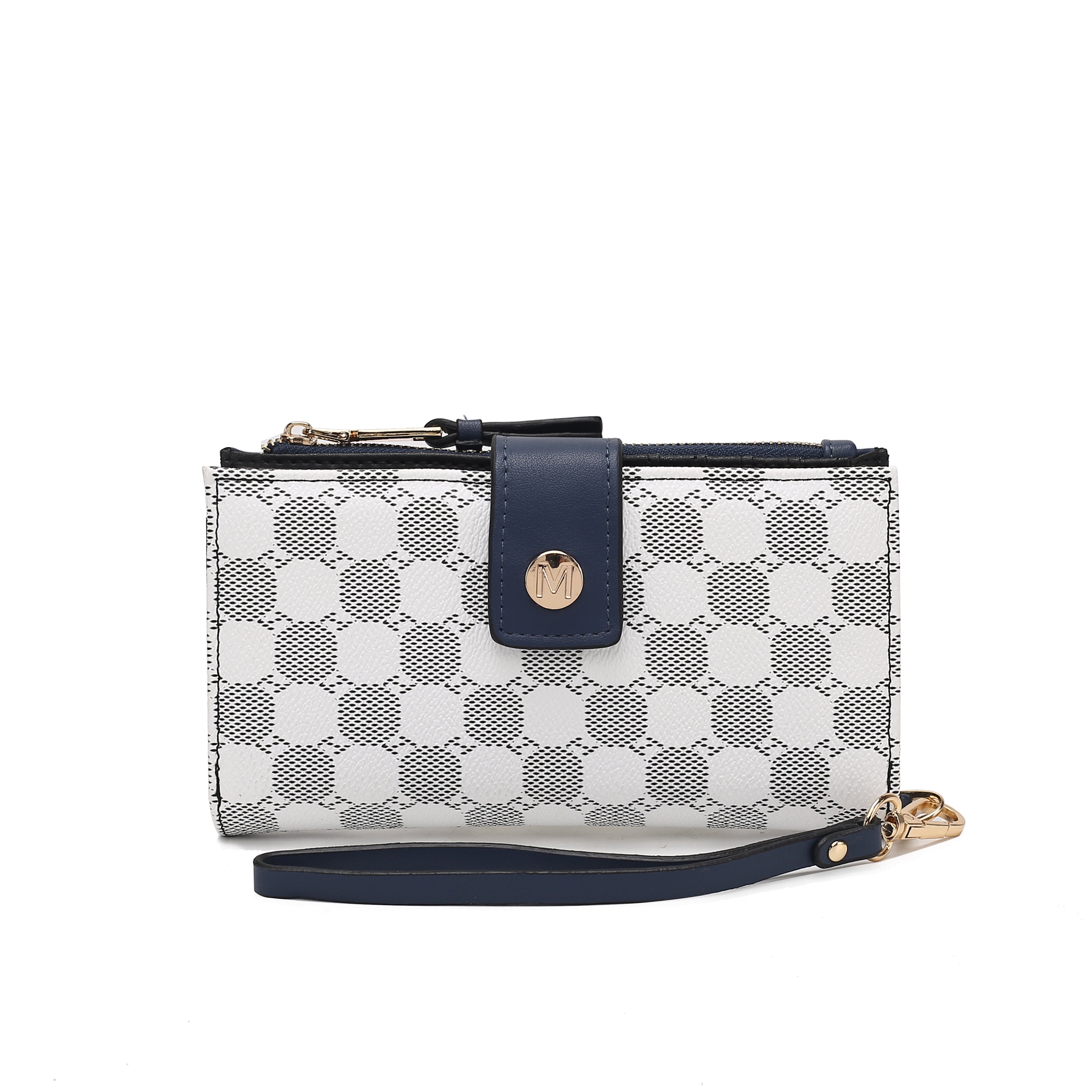  MKF Collection Solene Monogram Wristlet - Black - Bonton