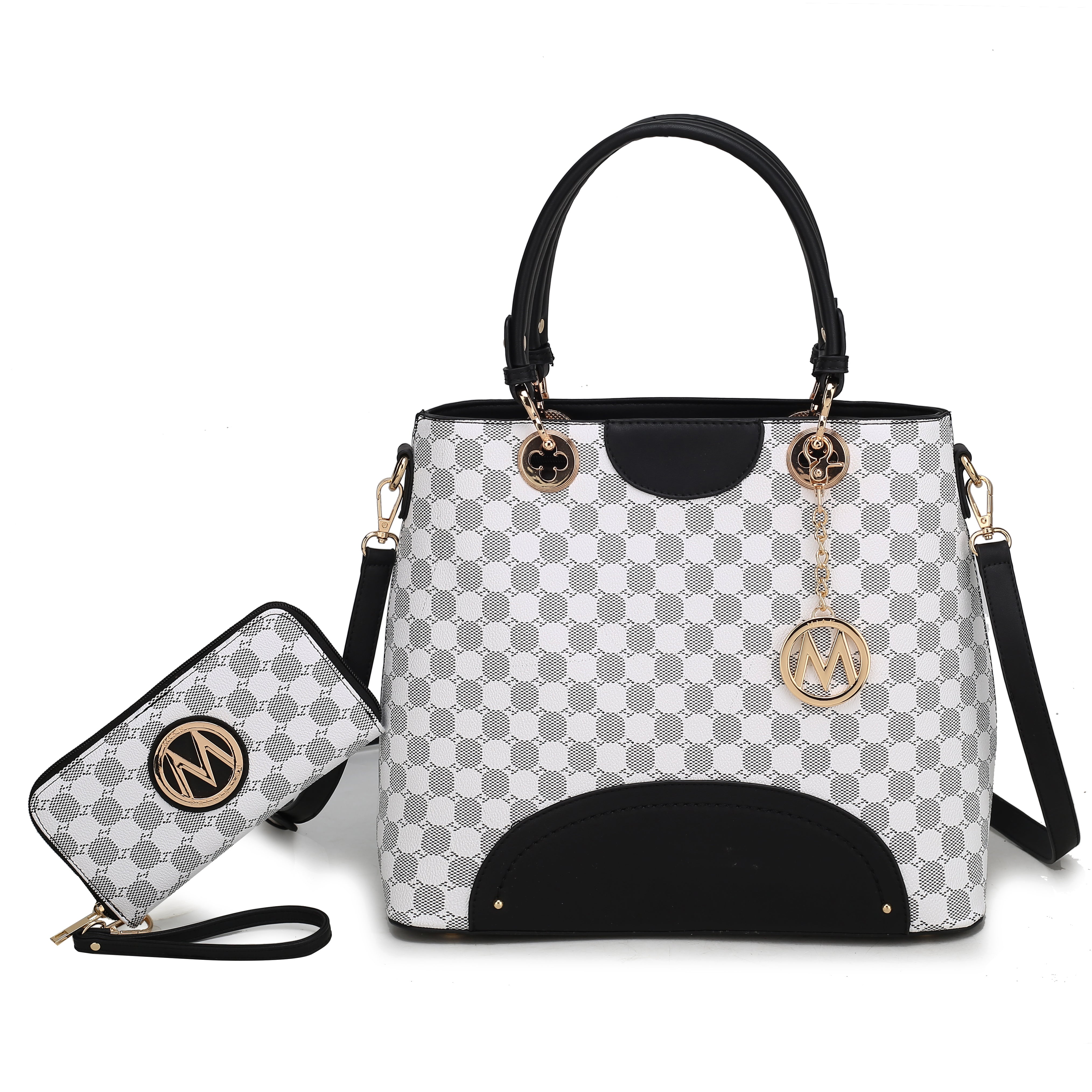  MKF Collection Gabriella Handbag and Wallet Set - Black - Bonton