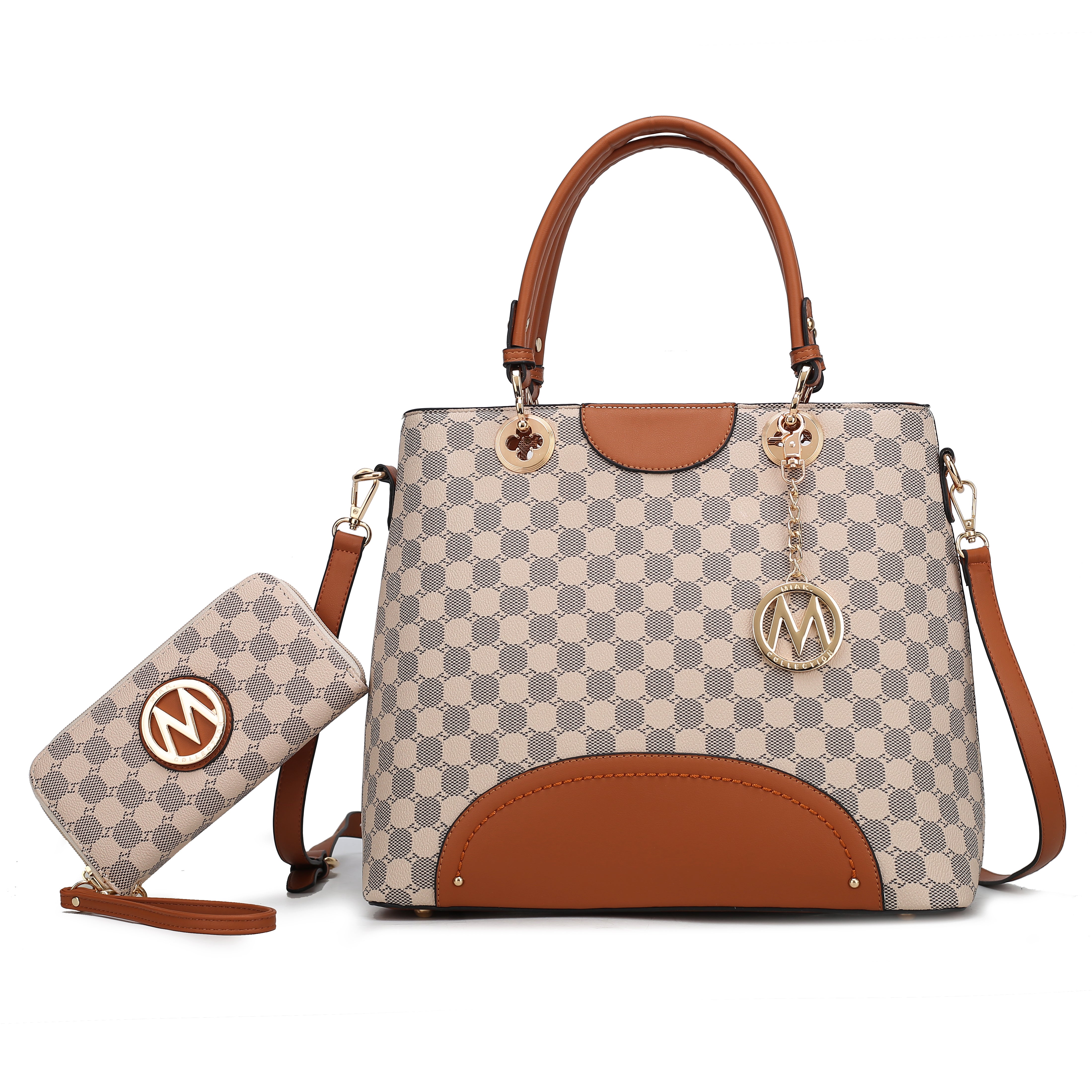  MKF Collection Gabriella Handbag and Wallet Set - Black - Bonton