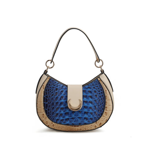 Jain Croc-Embossed Shoulder Bag