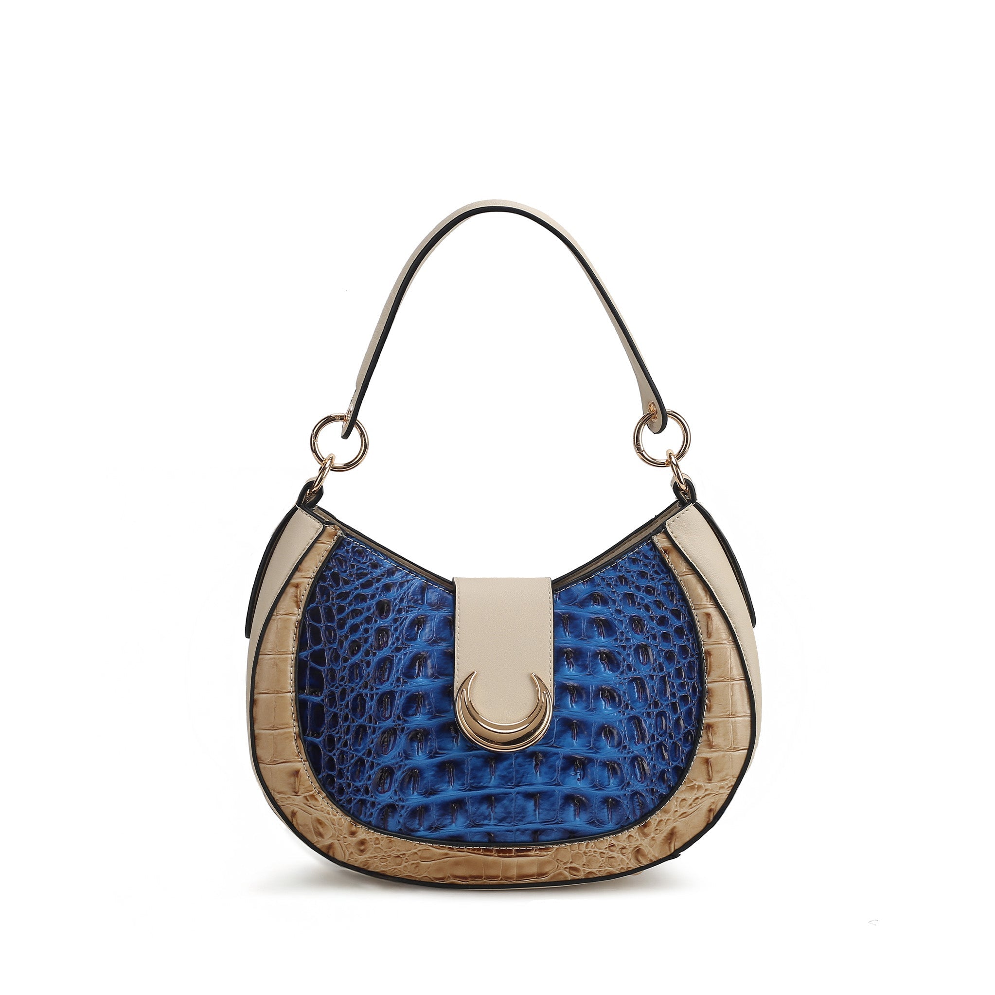  MKF Collection Jain Croc-Embossed Shoulder Bag - Croco Red - Bonton