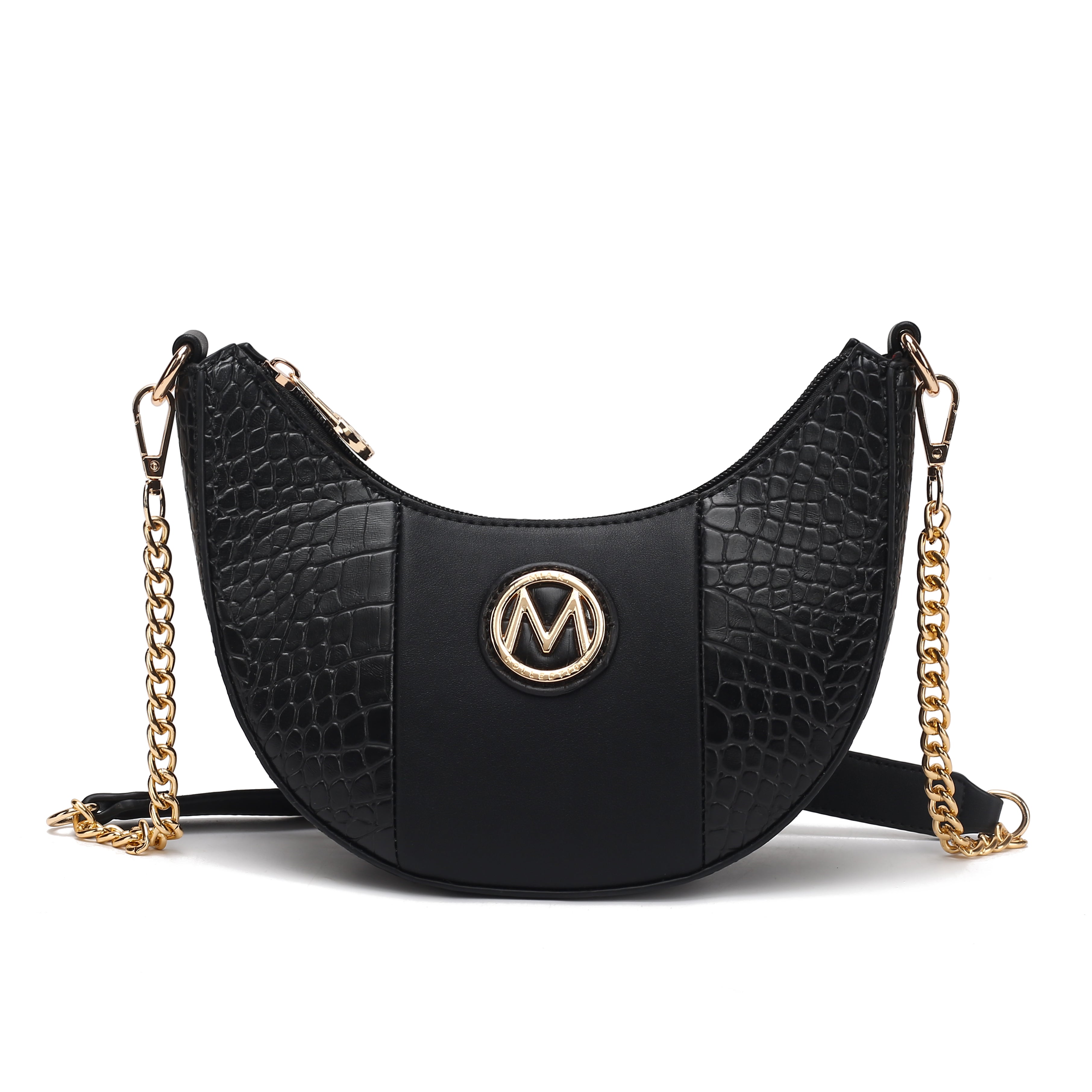  MKF Collection Amira Embossed Crossbody Bag - Black - Bonton