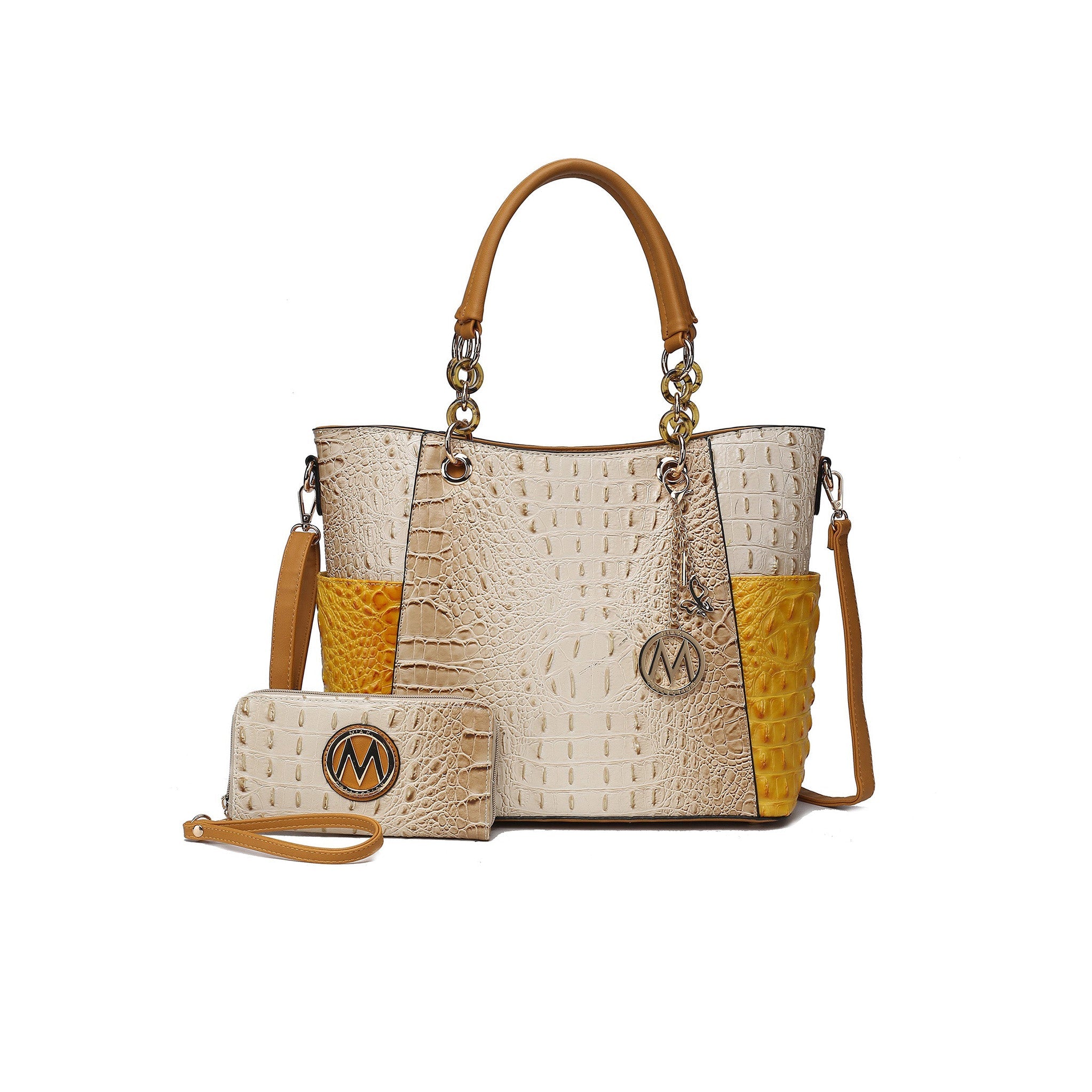  MKF Collection Merlina Tote Bag and Wallet Set - Beige - Bonton