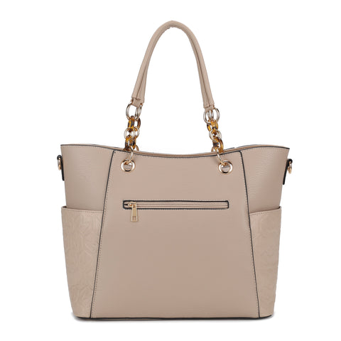Merlina Embossed Tote Bag and Wallet Set