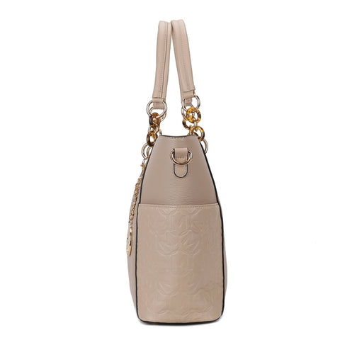 Merlina Embossed Tote Bag and Wallet Set