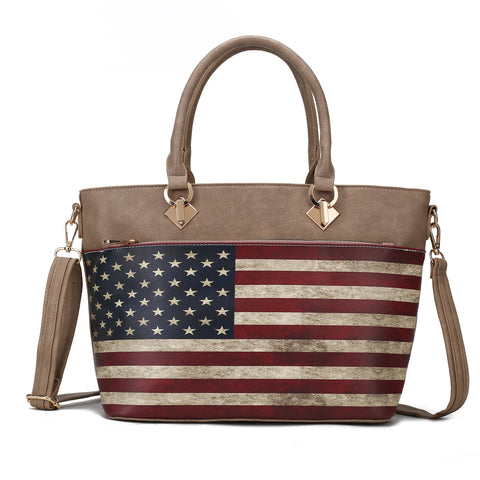 Lilian Printed Flag Tote Bag