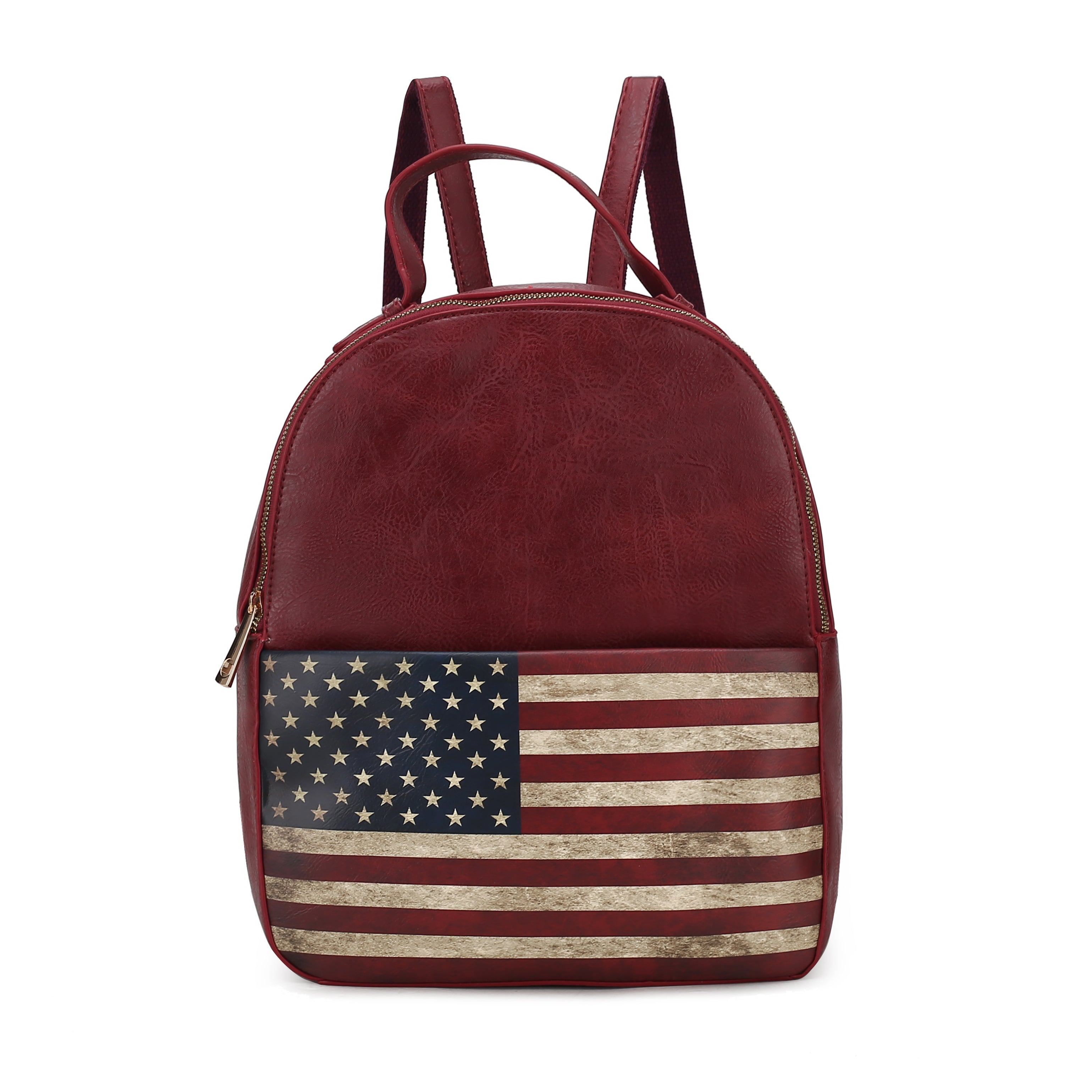  MKF Collection Briella Flag Print Backpack - Beige - Bonton