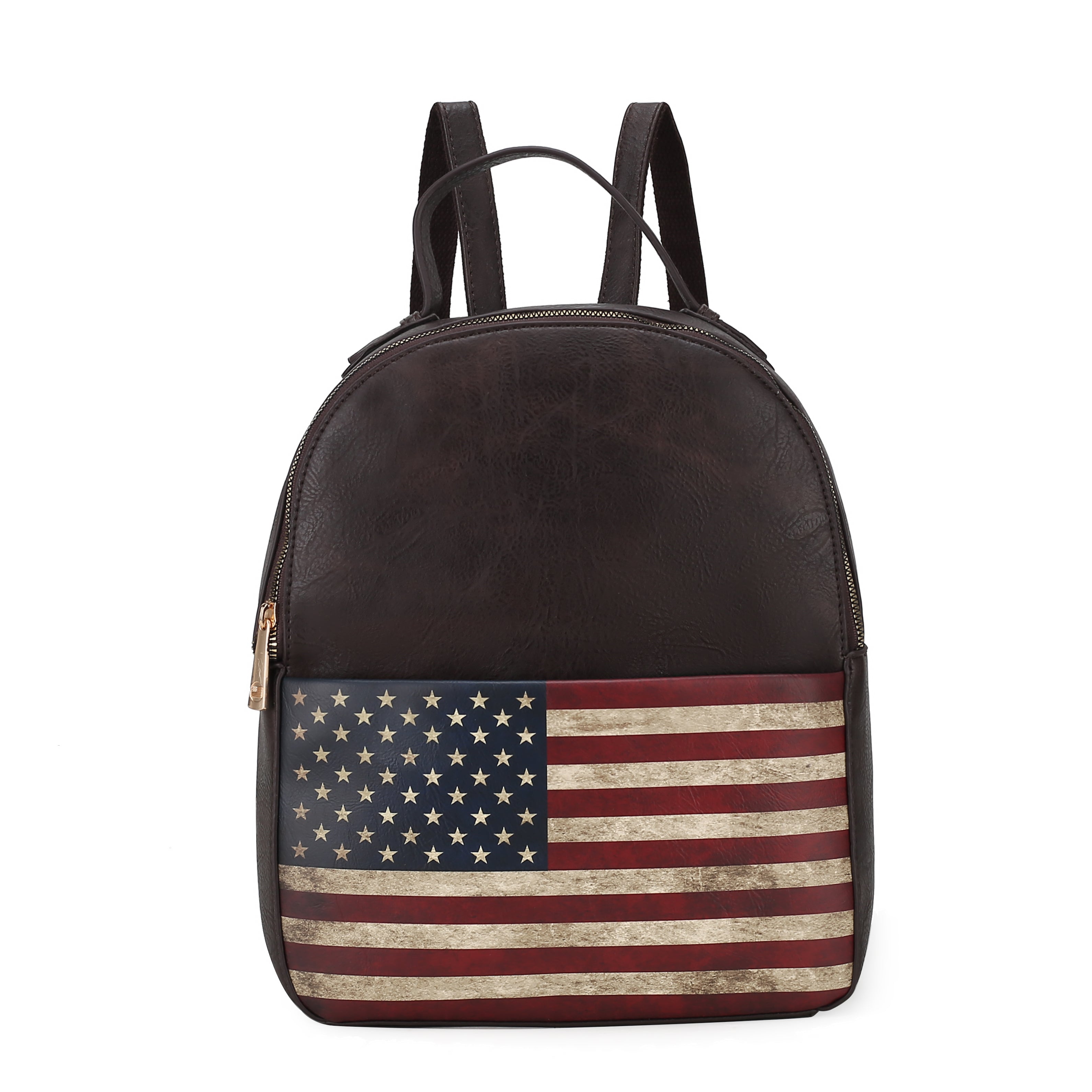  MKF Collection Briella Flag Print Backpack - Beige - Bonton