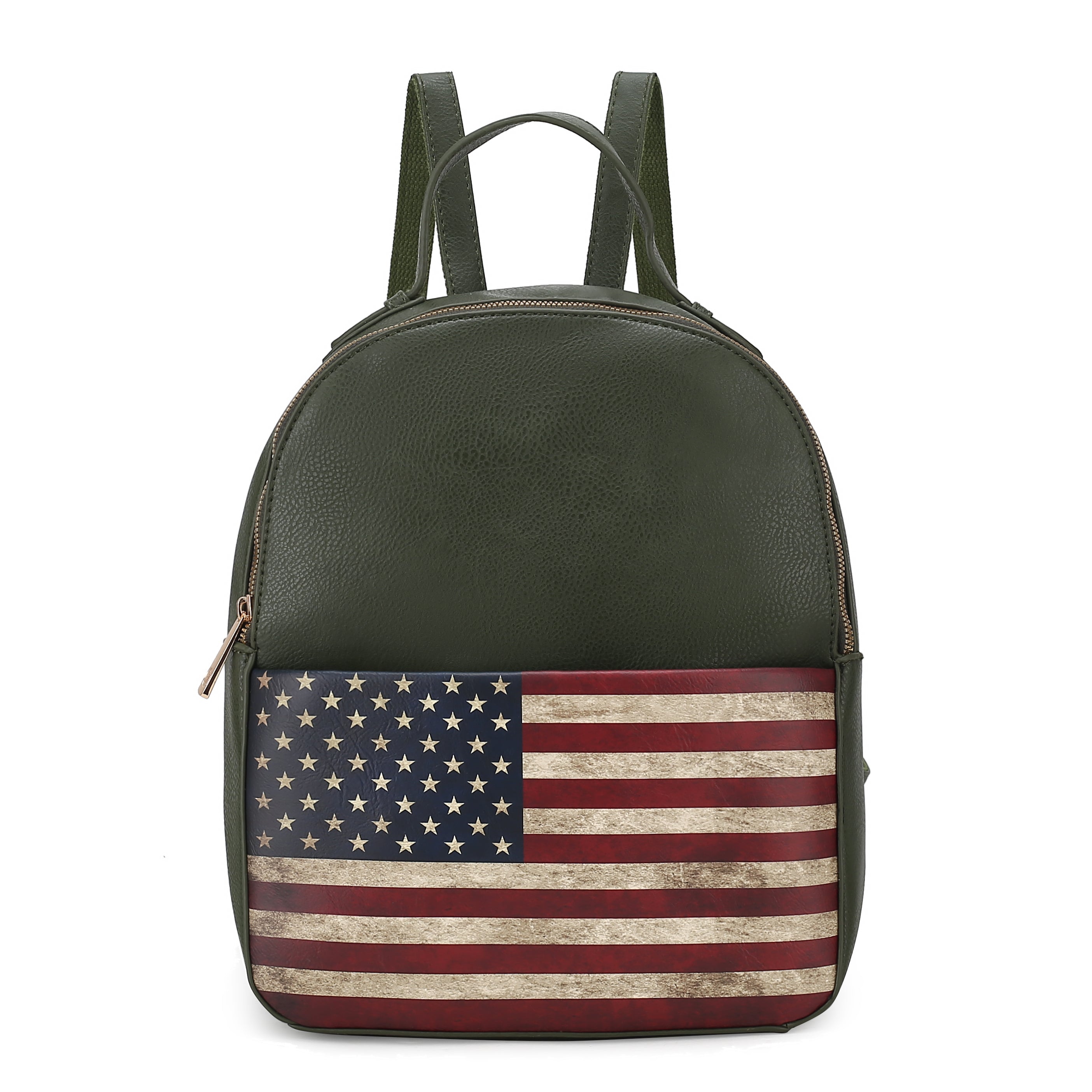  MKF Collection Briella Flag Print Backpack - Beige - Bonton