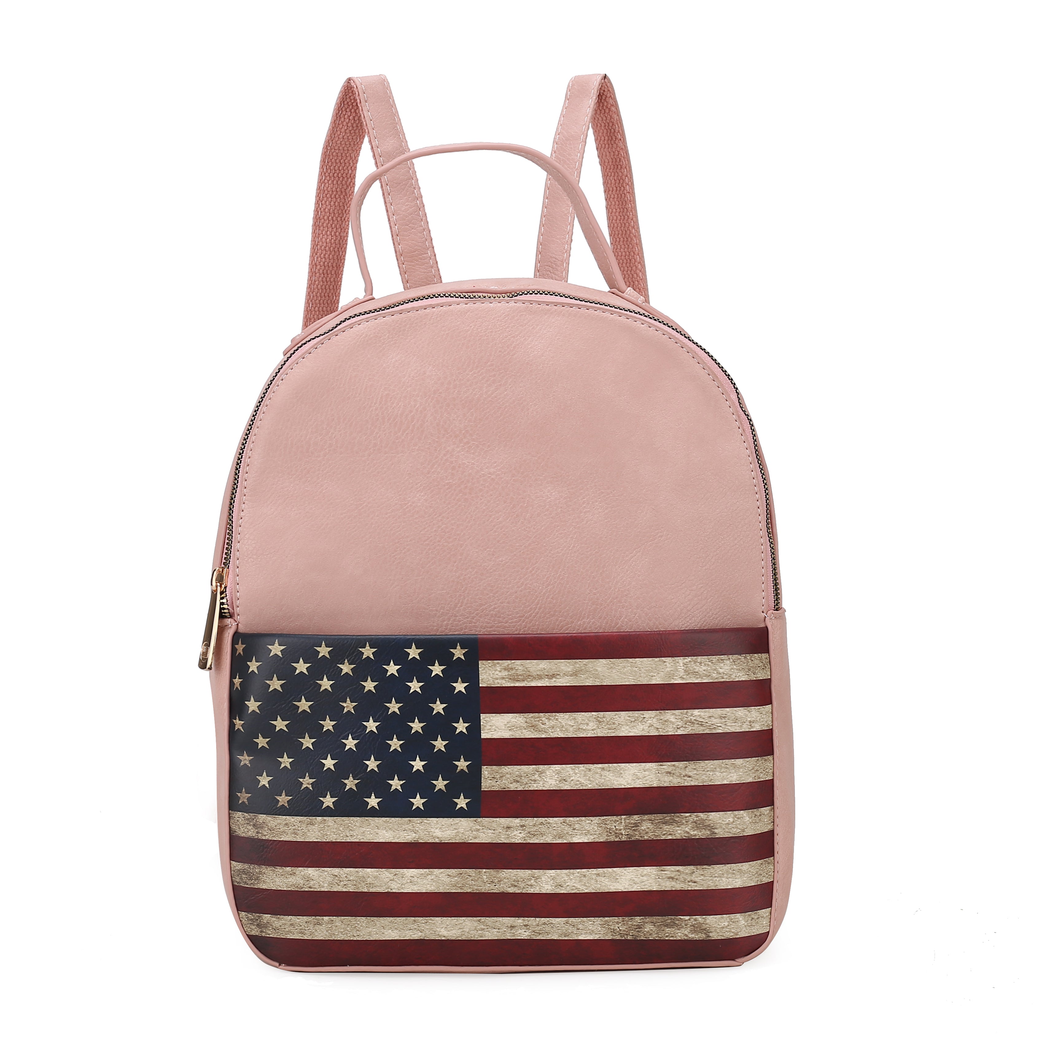  MKF Collection Briella Flag Print Backpack - Beige - Bonton