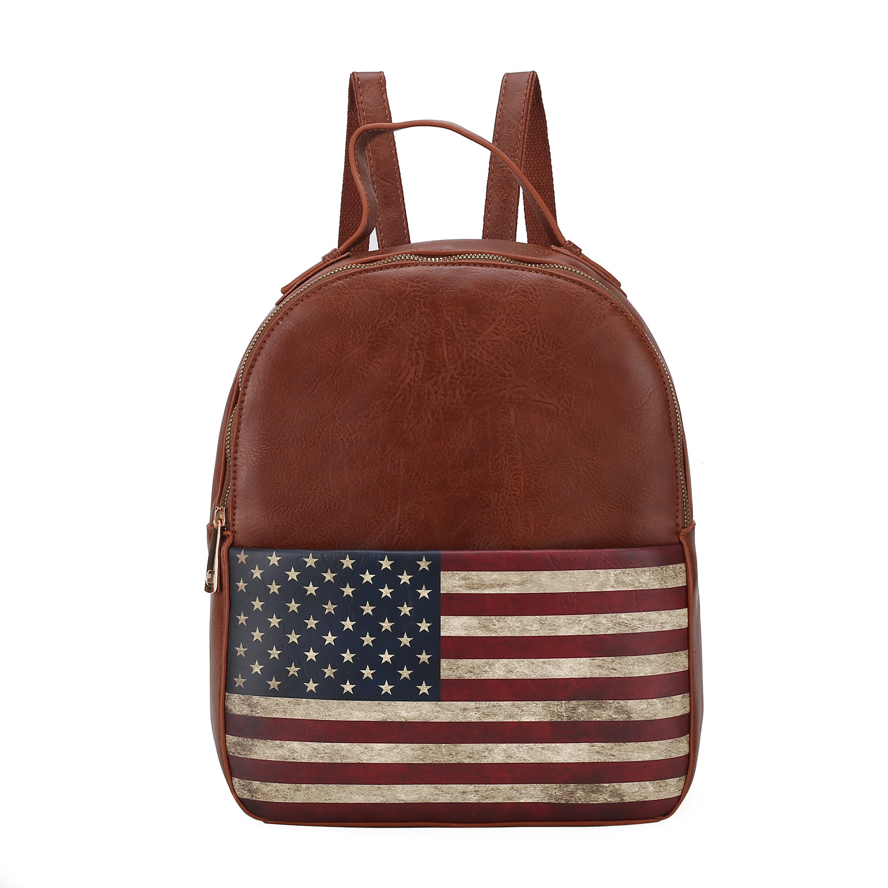  MKF Collection Briella Flag Print Backpack - Beige - Bonton