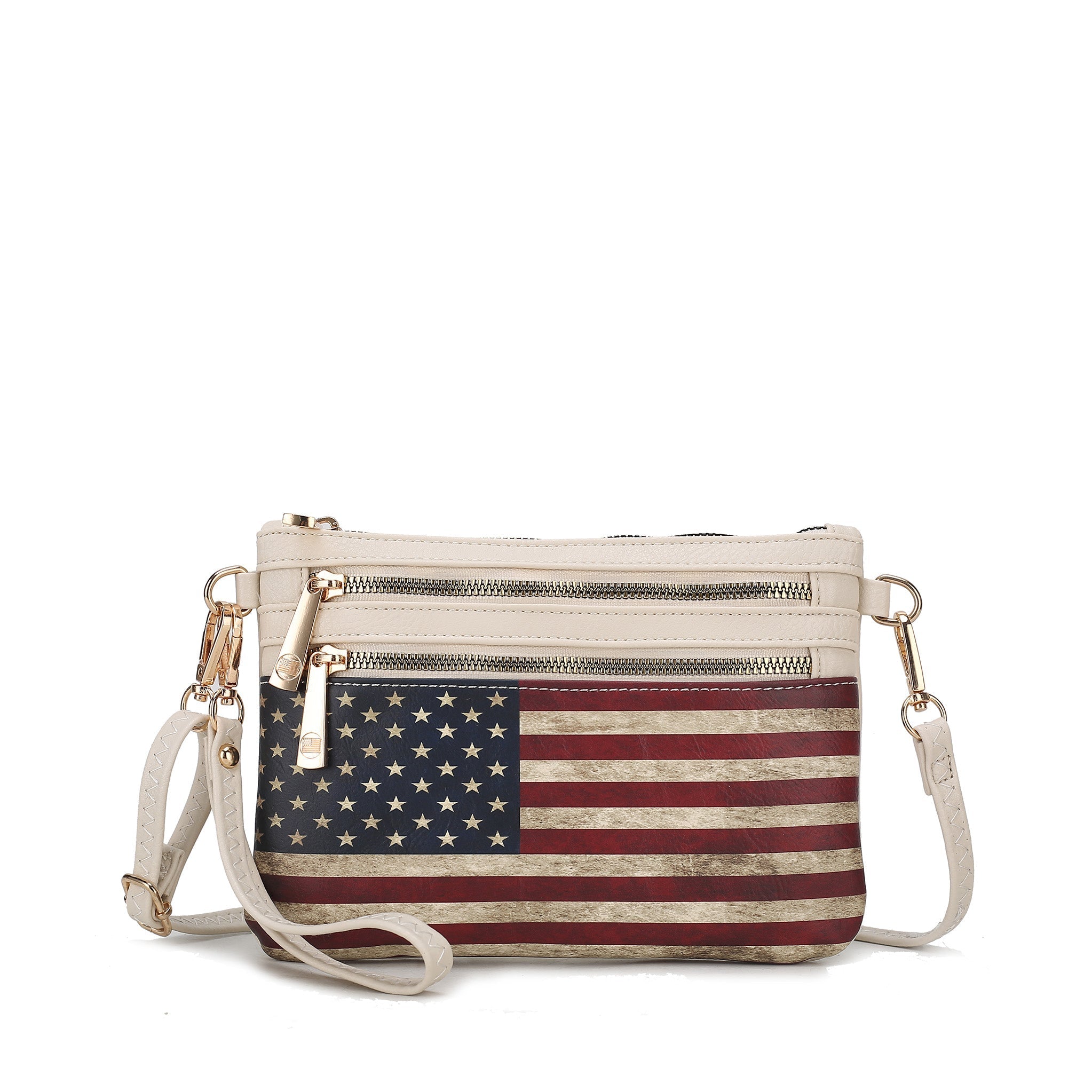  MKF Collection Alisson Printed Flag Crossbody Bag - Black - Bonton