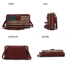 Kiara Printed Flag Phone Crossbody Bag