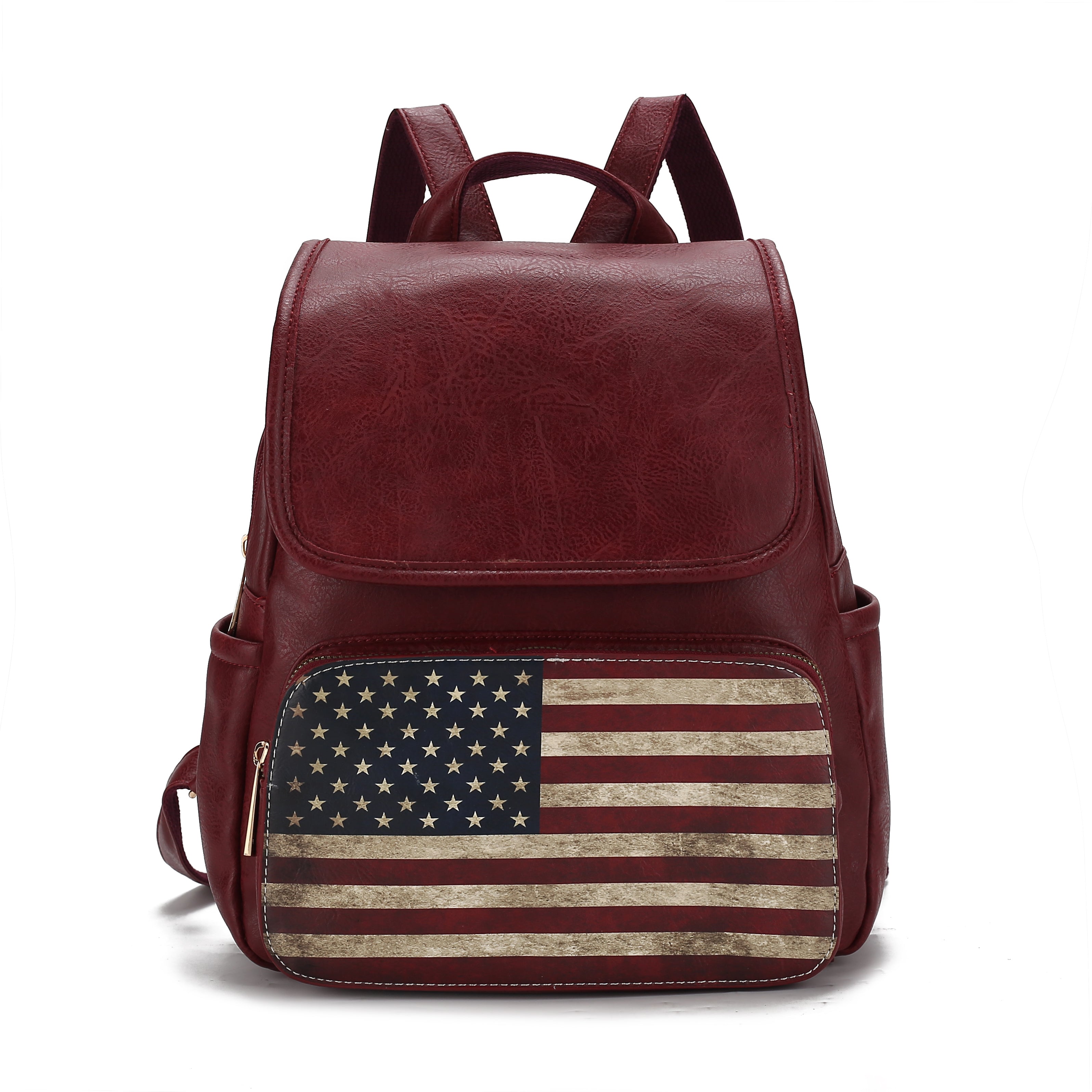  MKF Collection Regina Printed Flag Backpack - Beige - Bonton