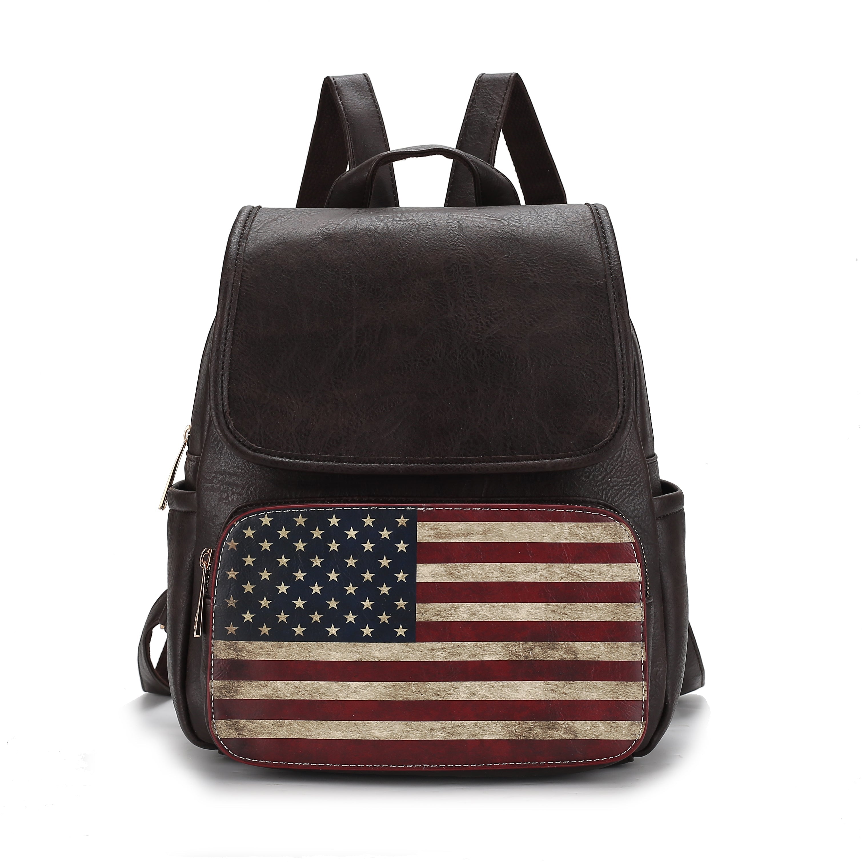  MKF Collection Regina Printed Flag Backpack - Beige - Bonton